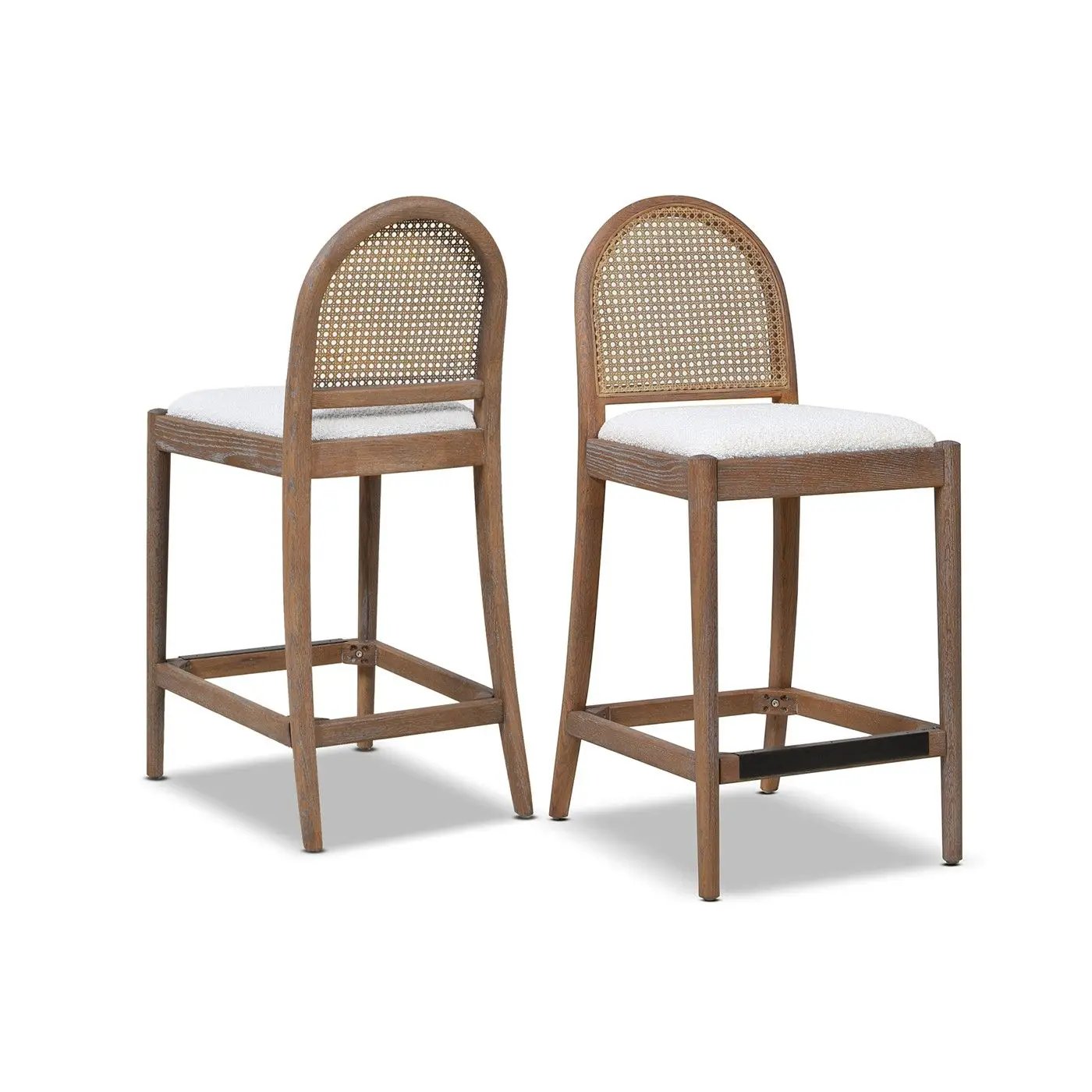 Panama - Curved Back Cane Counter Stool (Set of 2) by Unique Piece Furniture