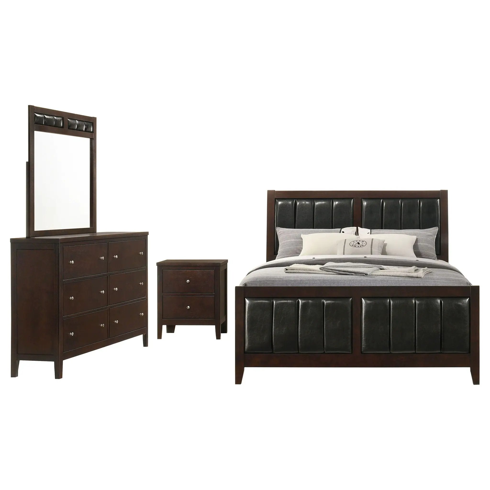 Carlton 4-piece Eastern King Bedroom Set Cappuccino by Unique Piece Furniture
