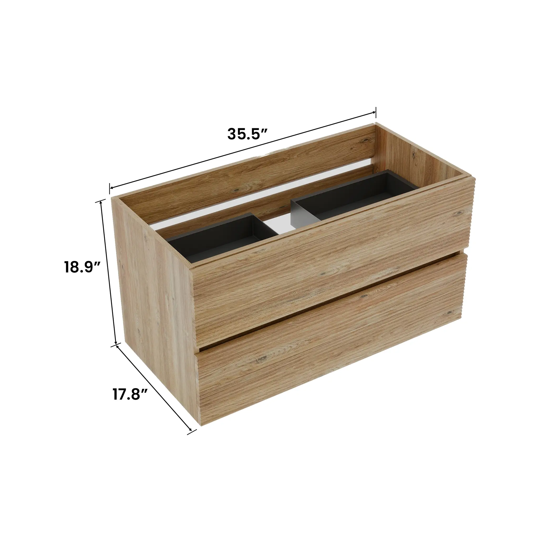 Grace 36" Rough Oak Bathroom Vanity by HouseOfZazla