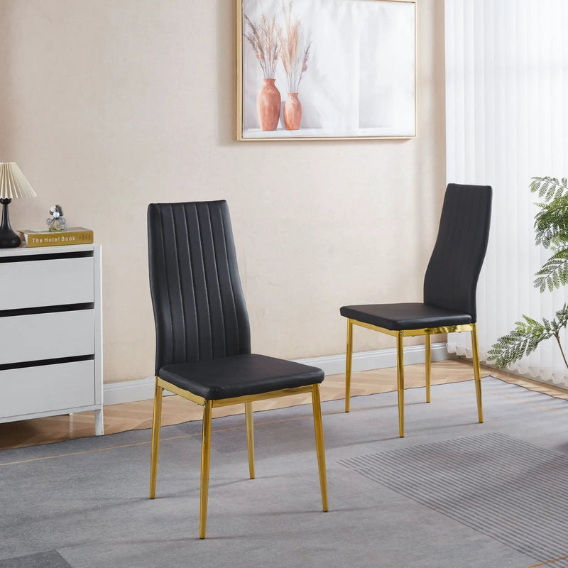 Dining Chair (Set of 4) - Golden Black
