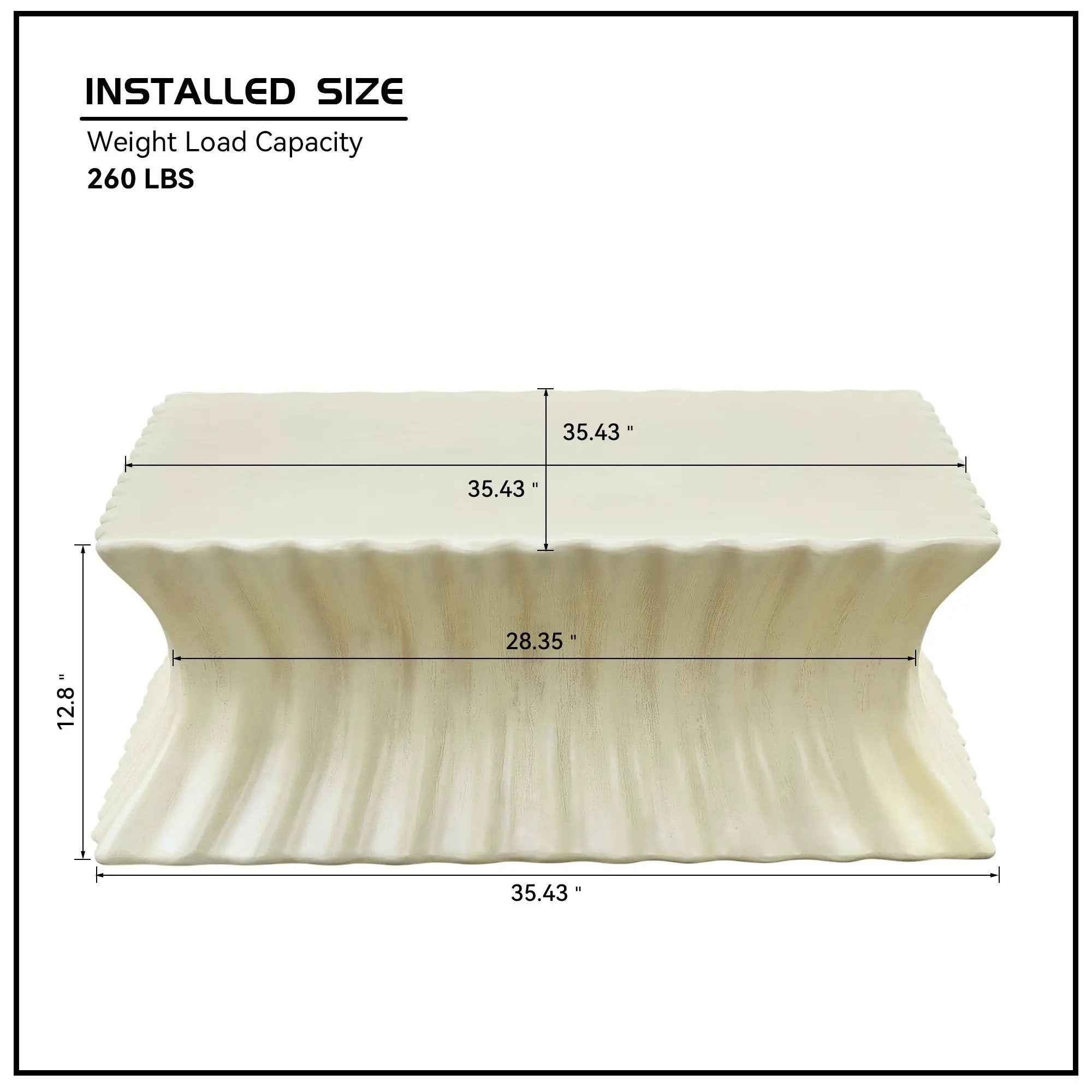 35.43 Inch Square Coffee Table by HouseOfZazla