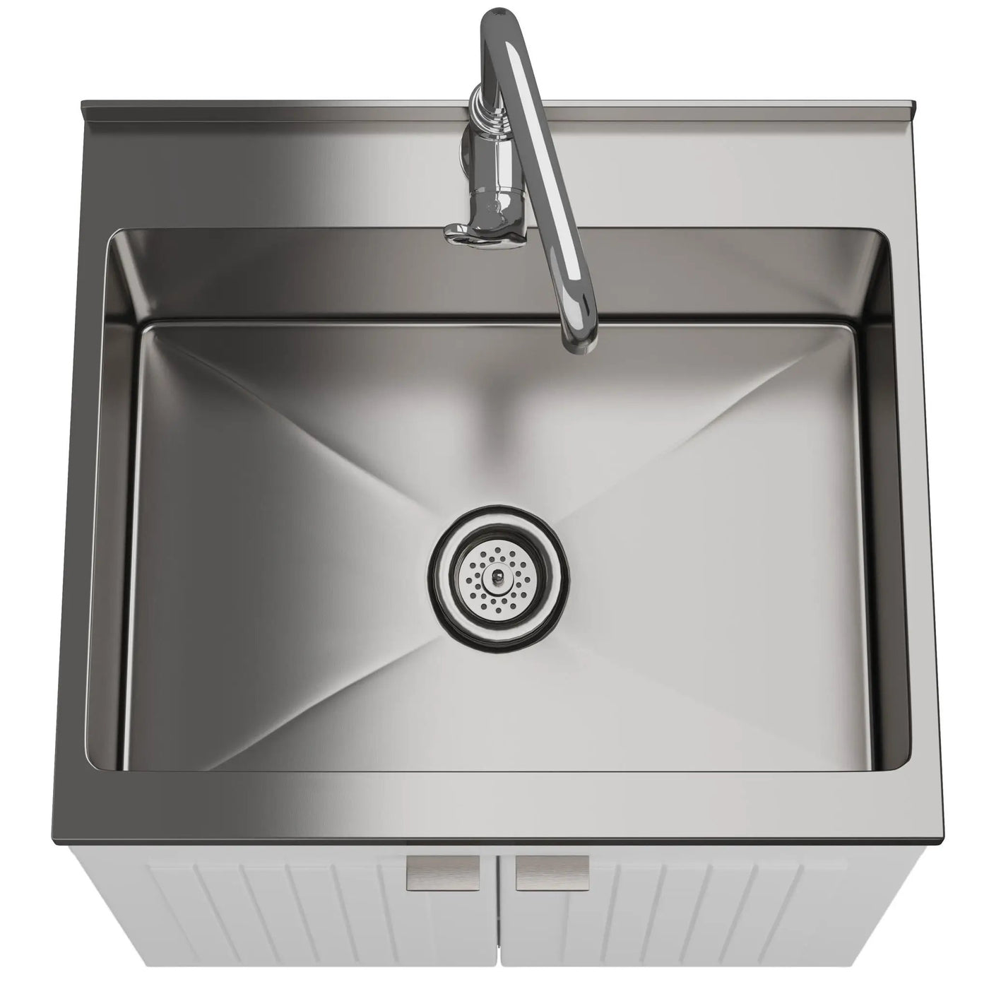 Murphy - Laundry Cabinet & Faucet And Stainless Steel Sink by HouseOfZazla