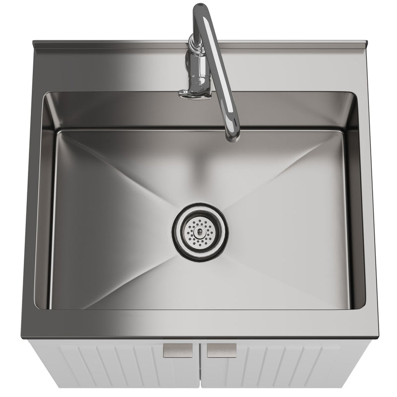 Murphy - Laundry Cabinet & Faucet And Stainless Steel Sink by HouseOfZazla