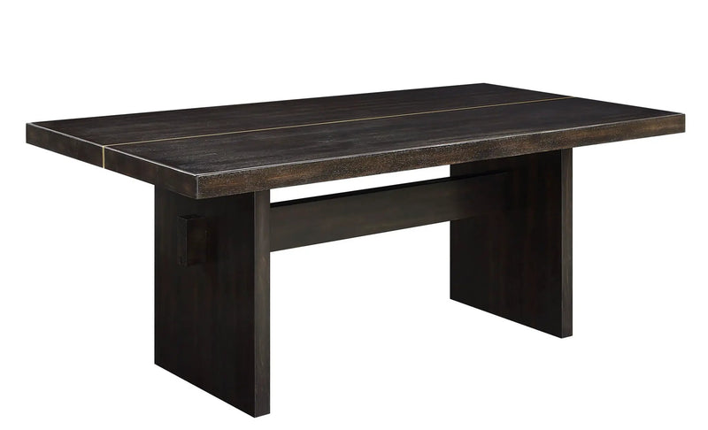 Jaramillo - 7 Pieces Dining Room Set - Gold / Rustic Espresso by HouseOfZazla