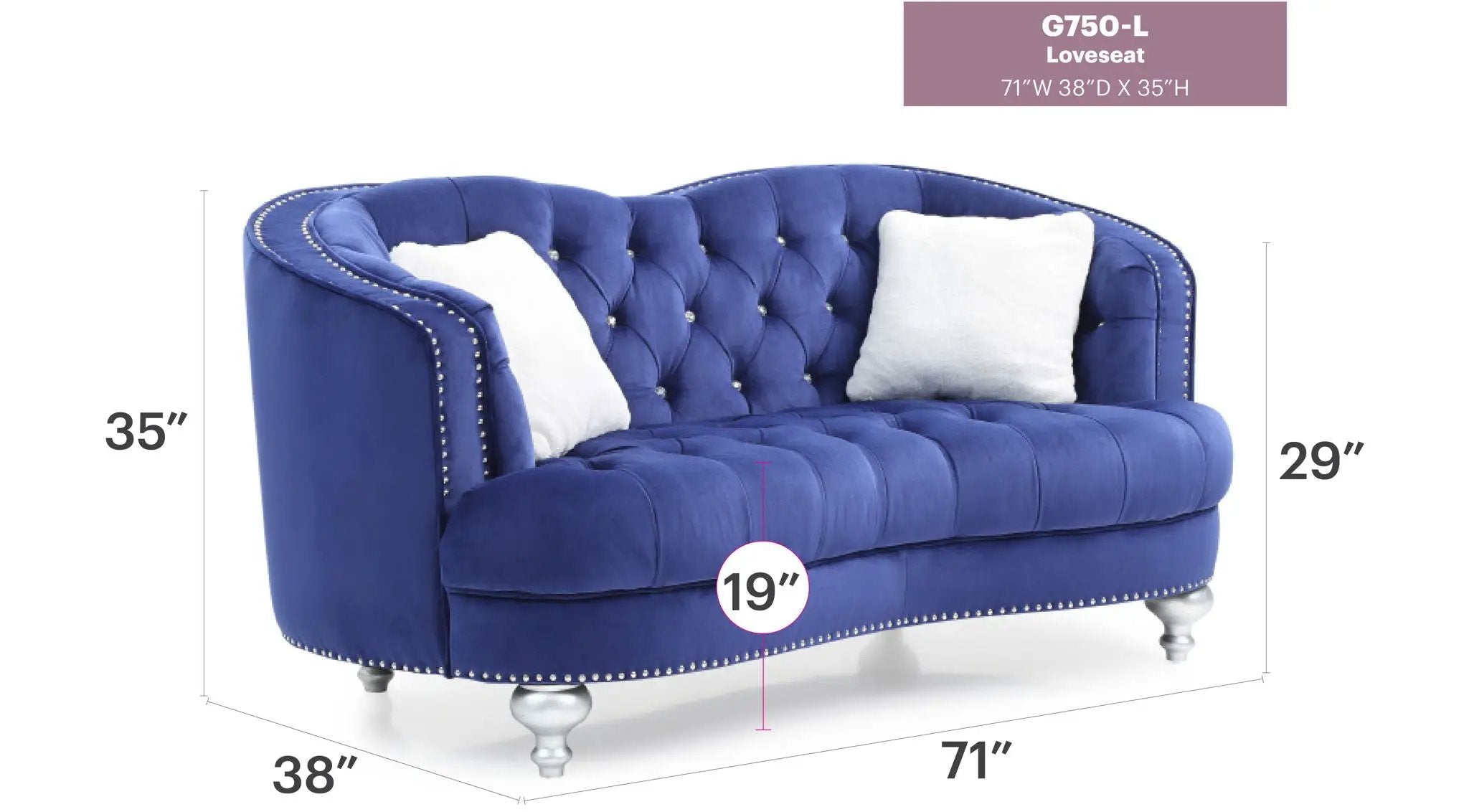 Jewel Loveseat by Unique Piece Furniture