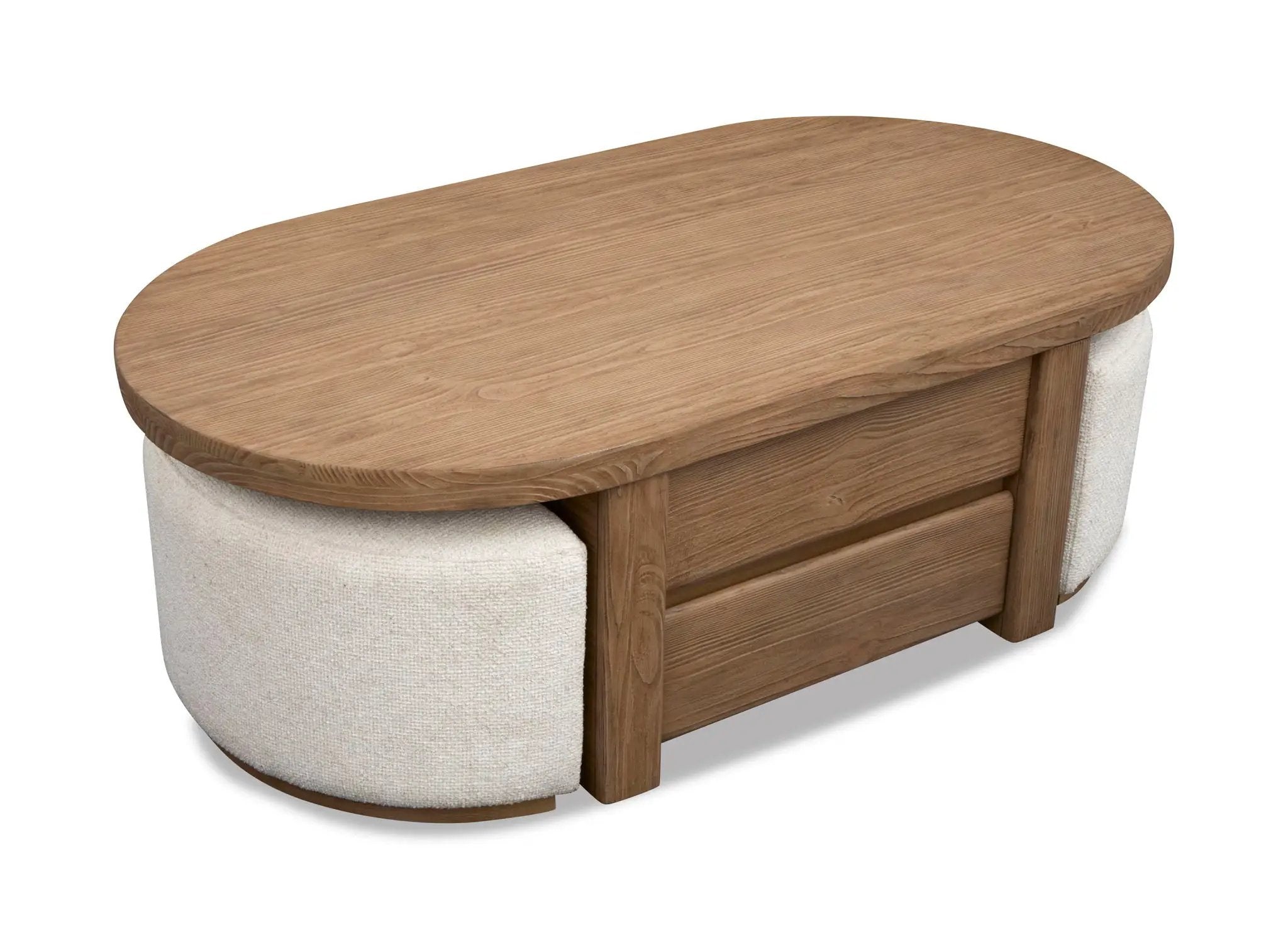 Hayden - Lift Top Storage Cocktail Table With Casters And Two Upholstered Stools - Golden Oat by Unique Piece Furniture