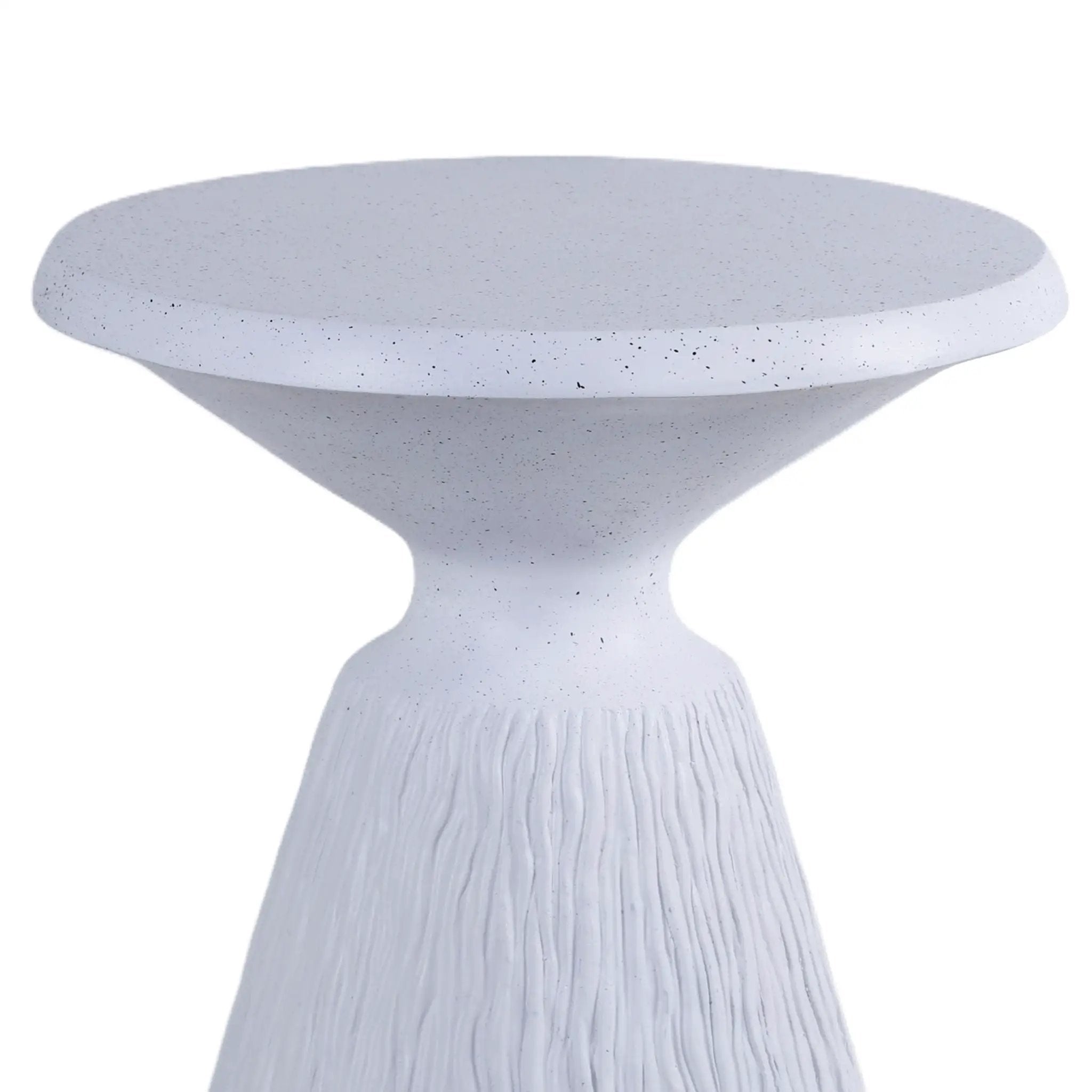 Outdoor End Table, Round Garden Stool - Aqua Gray by Unique Piece Furniture
