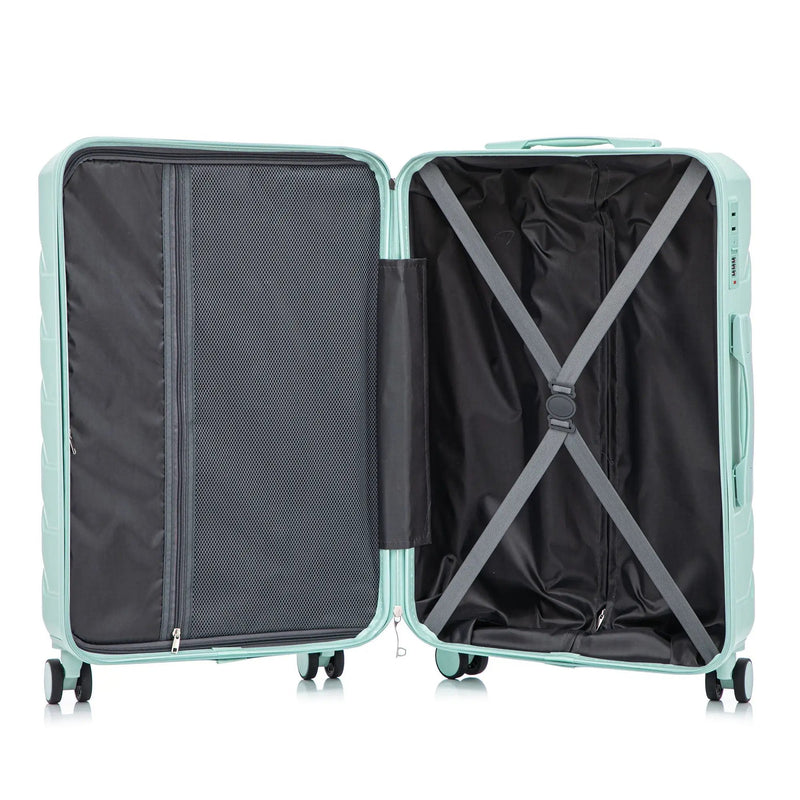 3 Pieces Set 20" / 24" / 28" Spinner Wheel Luggage With Combination Lock by HouseOfZazla