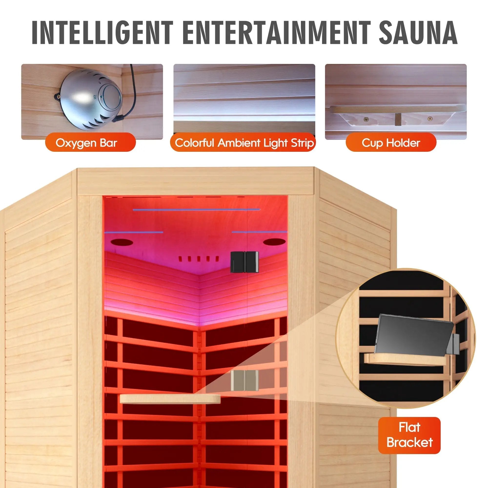 Canadian hemlock pentagonal double sauna by HouseOfZazla