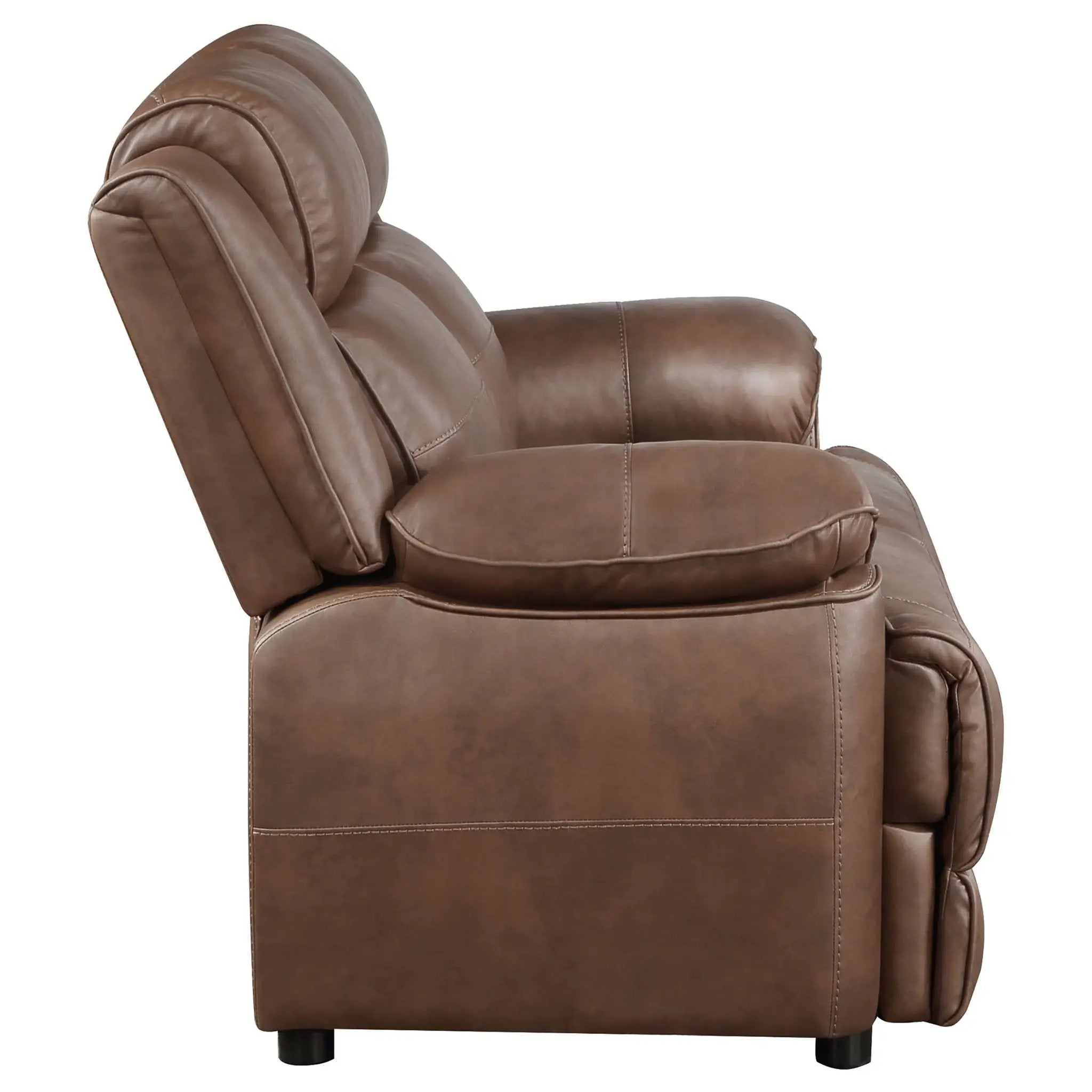 Worthington - Padded Arm Loveseat - Dark Brown by HouseOfZazla