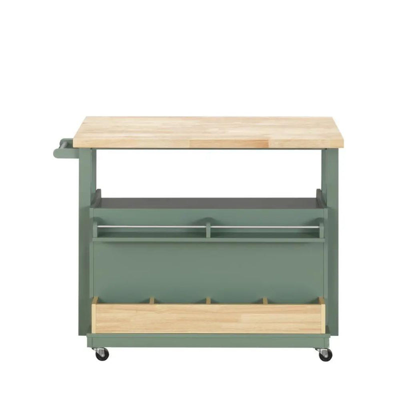 Harper - Kitchen Cart - Natural & Green by Unique Piece Furniture