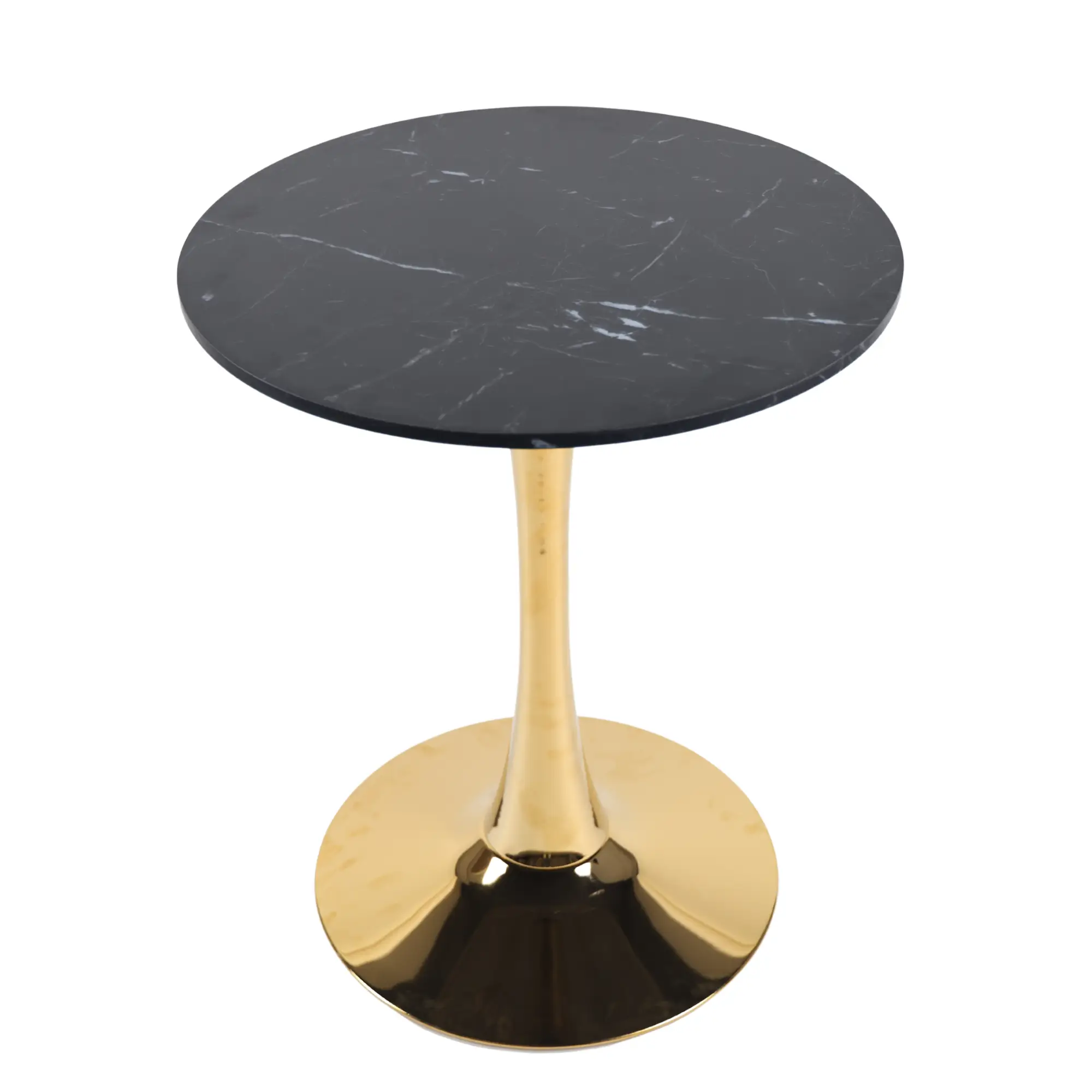 Mid-Century Black Marble Tulip Table by HouseOfZazla