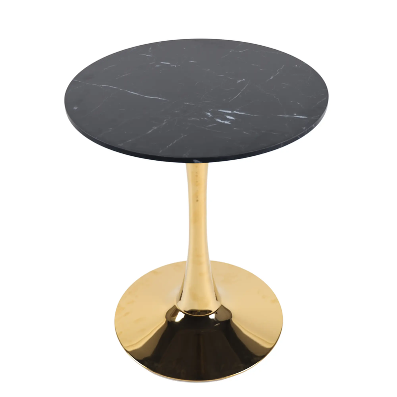 Mid-Century Black Marble Tulip Table by HouseOfZazla
