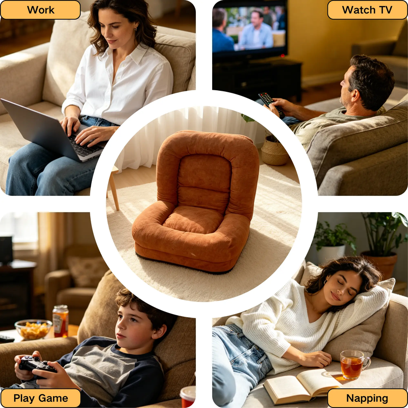 Egg Tart Lazy Sofa - Multi-Segment Folding by HouseOfZazla