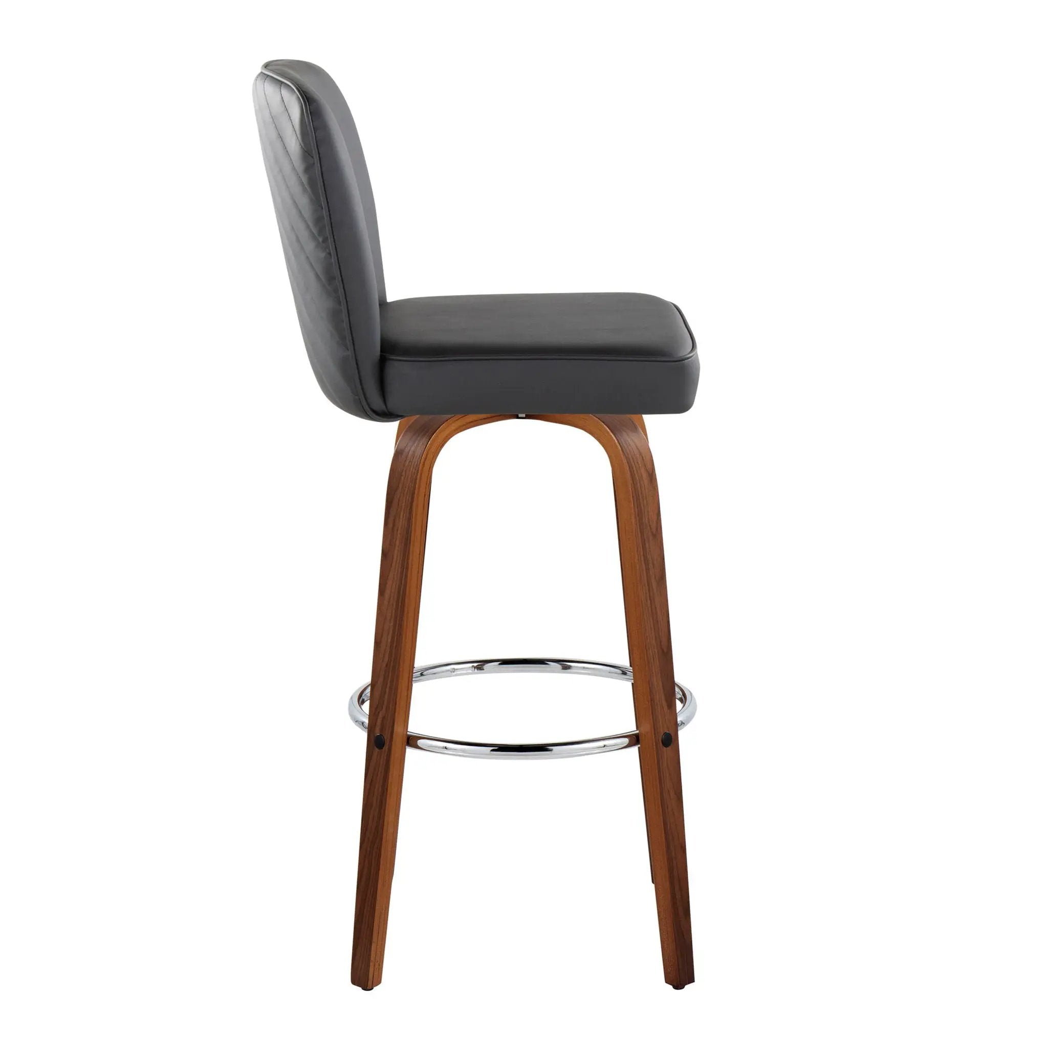 Henry - Contemporary Fixed Height Barstool With Swivel With Round Footrest (Set of 2) by Unique Piece Furniture