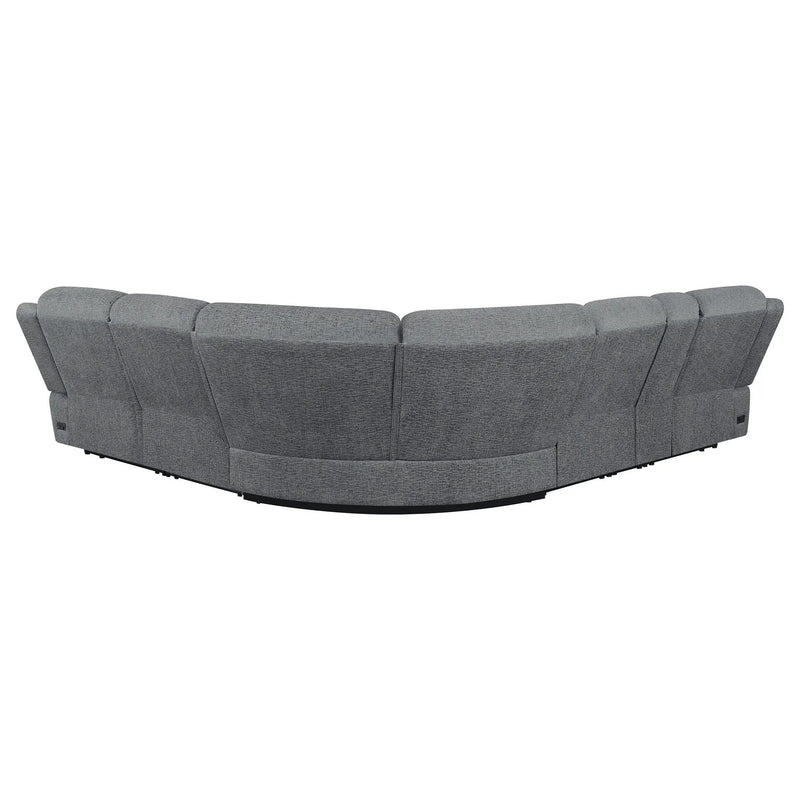 Bahrain 6-piece Modular Power Reclining Sectional Charcoal by Unique Piece Furniture