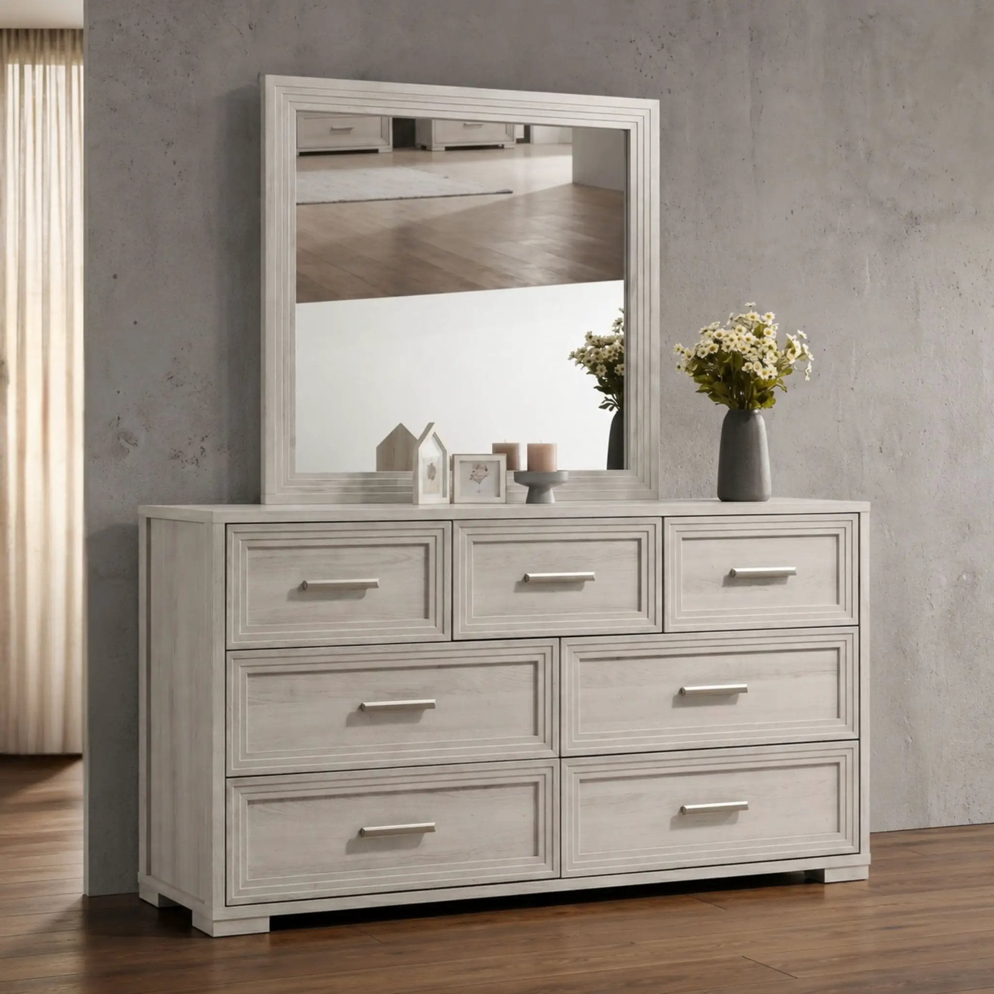 Colorado - Bedroom Set With Upholstered LED Headboard by HouseOfZazla