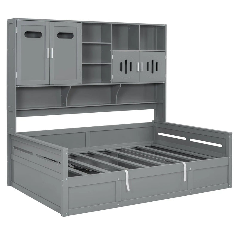 Daybed With All-In-One Cabinet And Shelf by HouseOfZazla