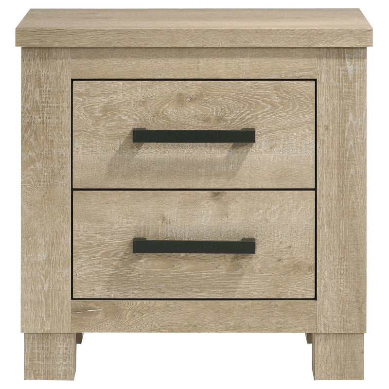 Oakglen 2-drawer Nightstand Bedside Table Weathered Oak by Unique Piece Furniture