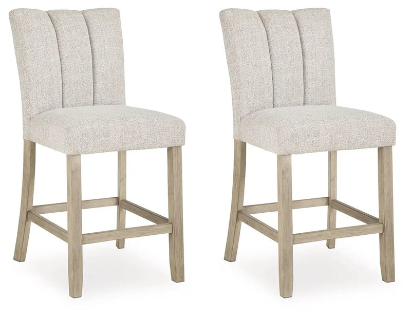 Larawyn - Upholstered Barstool (Set of 2) - Bisque by Unique Piece Furniture