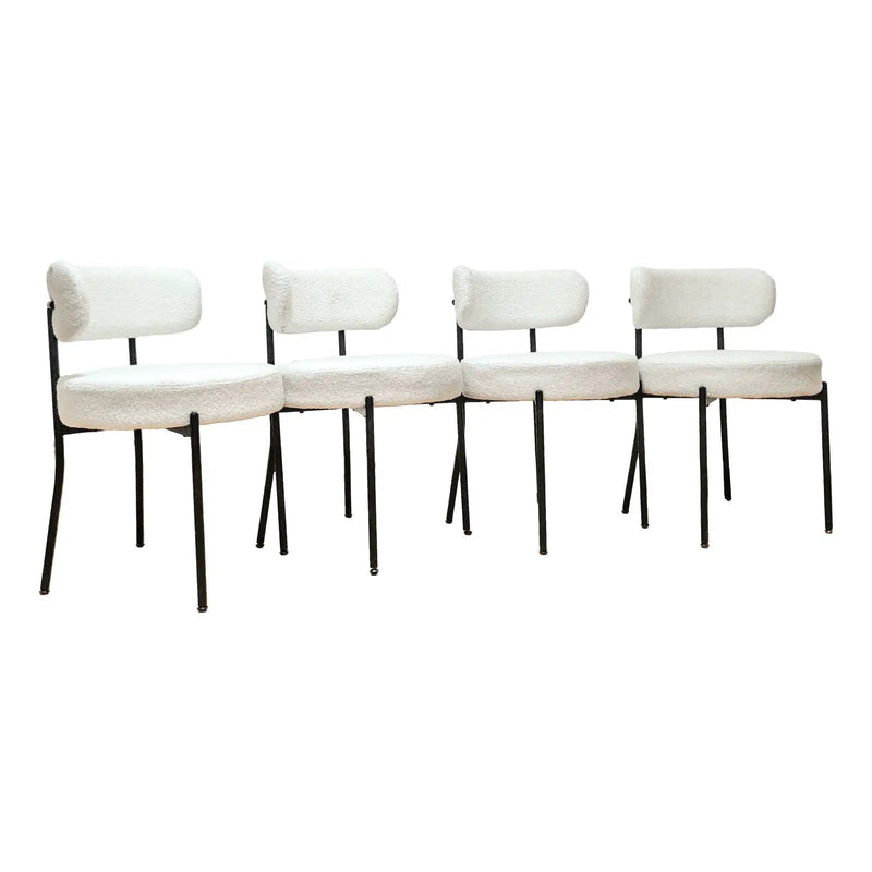 Mid-Century Modern Dining Chair With Curved Backrest by Unique Piece Furniture