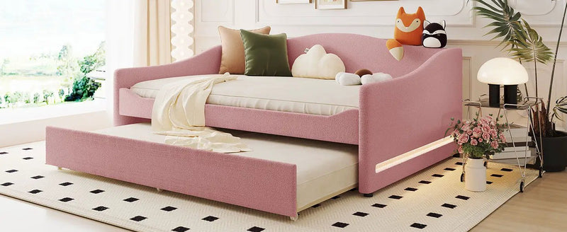 Upholstered Daybed With Light And Trundle by HouseOfZazla