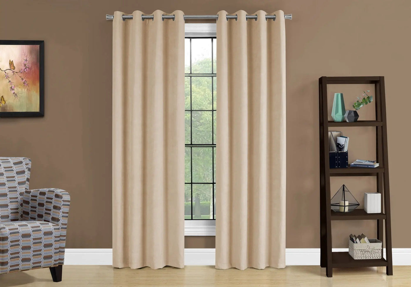 2 Pieces Set, Curtain Panel, Room Darkening, Grommet by Unique Piece Furniture