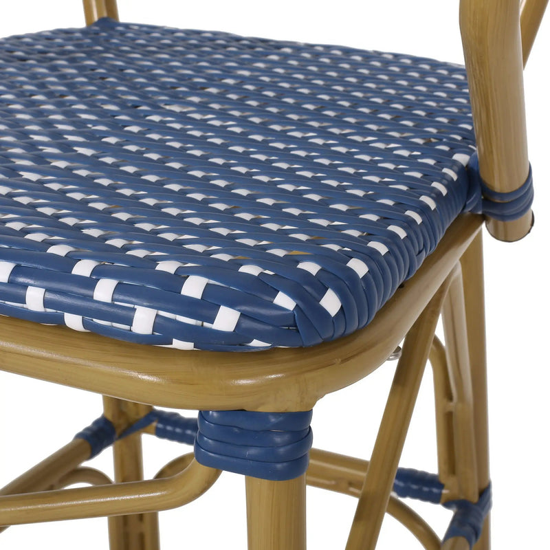 Outdoor Wicker And Aluminum French Barstools (Set of 2) by HouseOfZazla