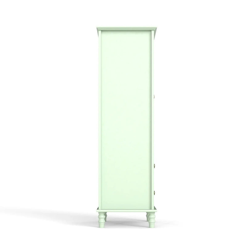 Minimalism Buffet Cabinet With Glass Doors And Double Drawer