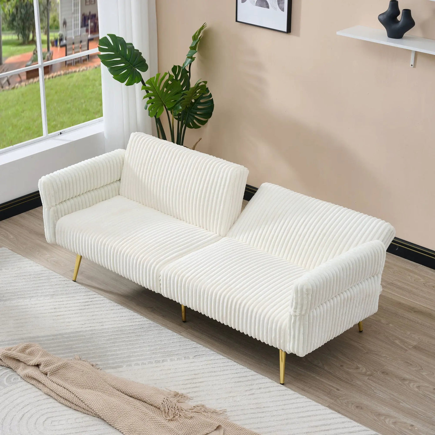 Luxury Foldable Double Sofa Bed With Folding Armrests by Unique Piece Furniture
