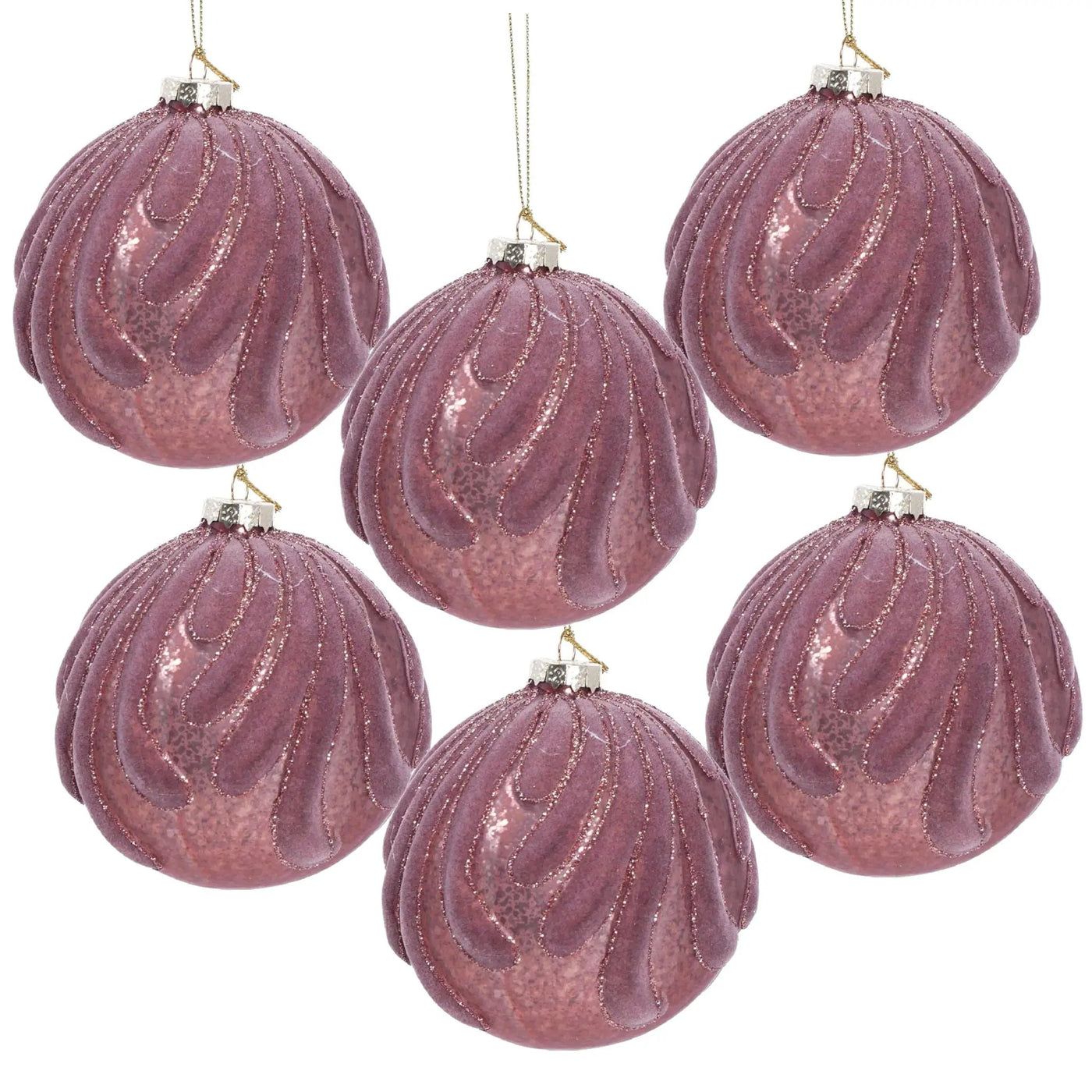 Decorative Hanging Ball Christmas Tree Ornaments For Holiday Party Decorations (Set of 6) by Unique Piece Furniture