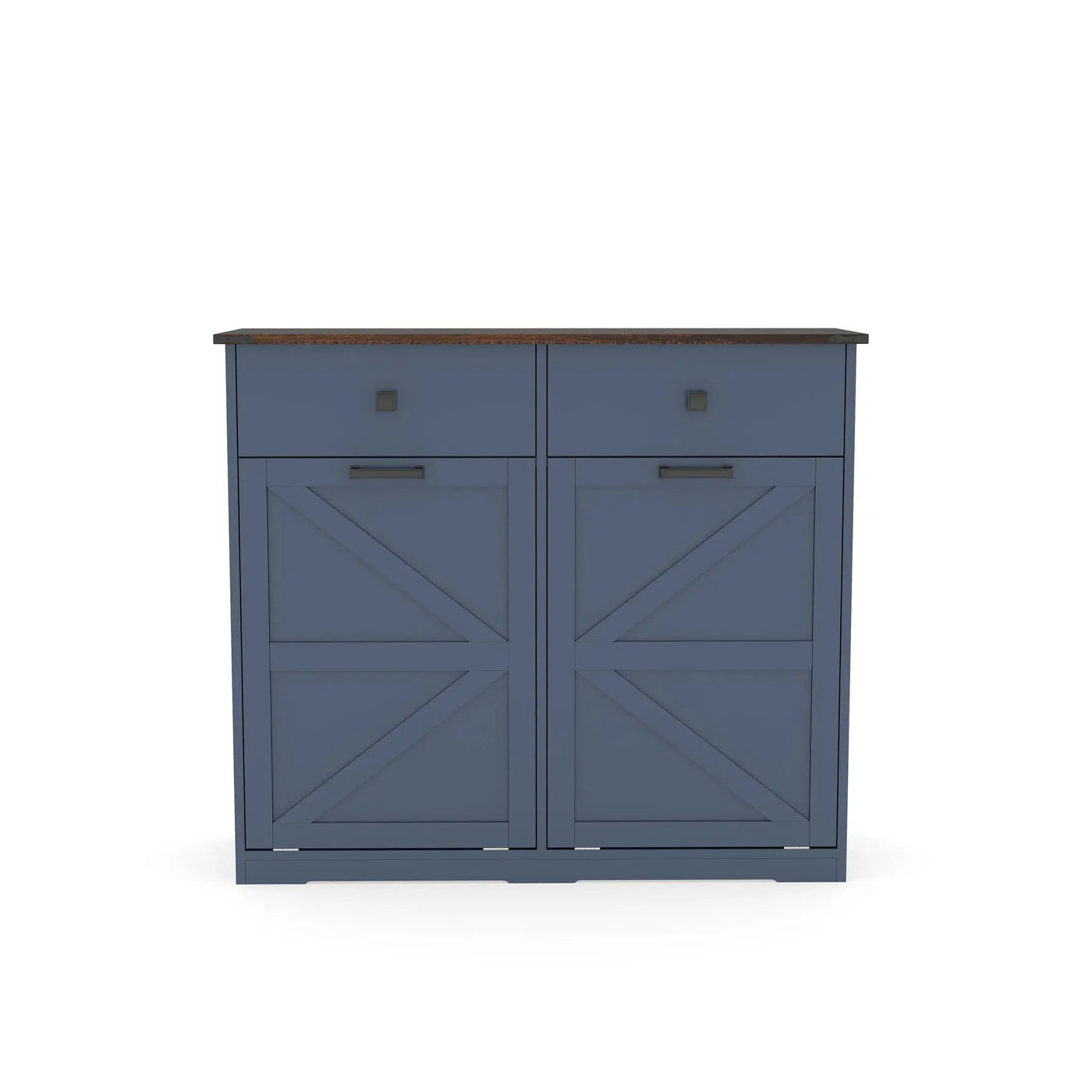 Double Tilt Out Trash Cabinet With Hideaway Drawer And Barn Door Style by HouseOfZazla