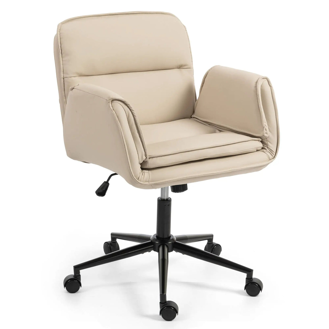 Criss Cross Swivel Desk Chair With Adjustable Armrests & Wheels For Home Office by HouseOfZazla