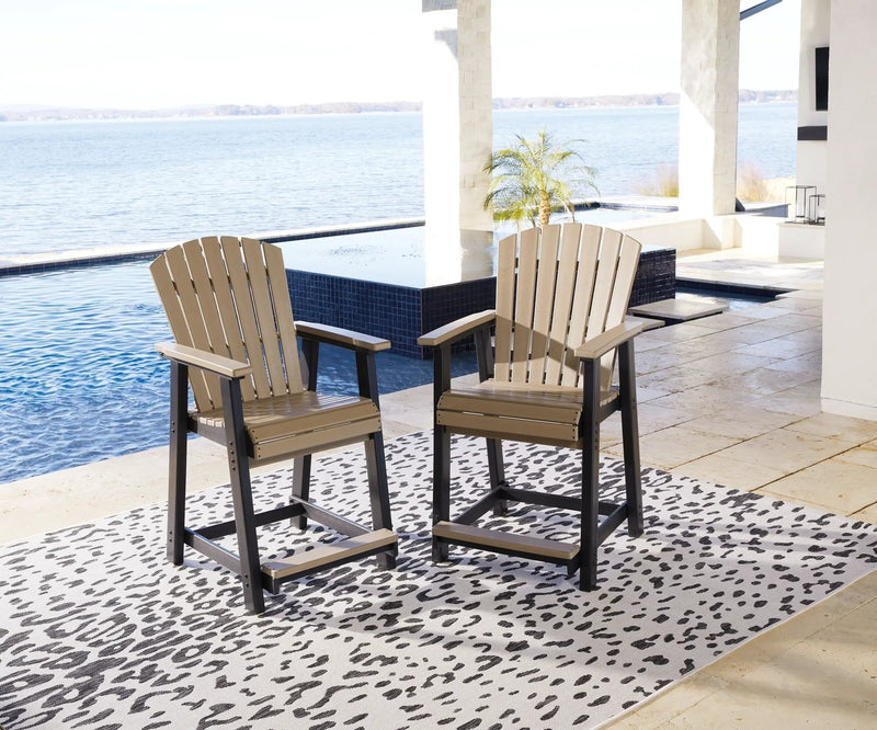 Fairen Trail - Barstool (Set of 2) - Black / Driftwood by Unique Piece Furniture