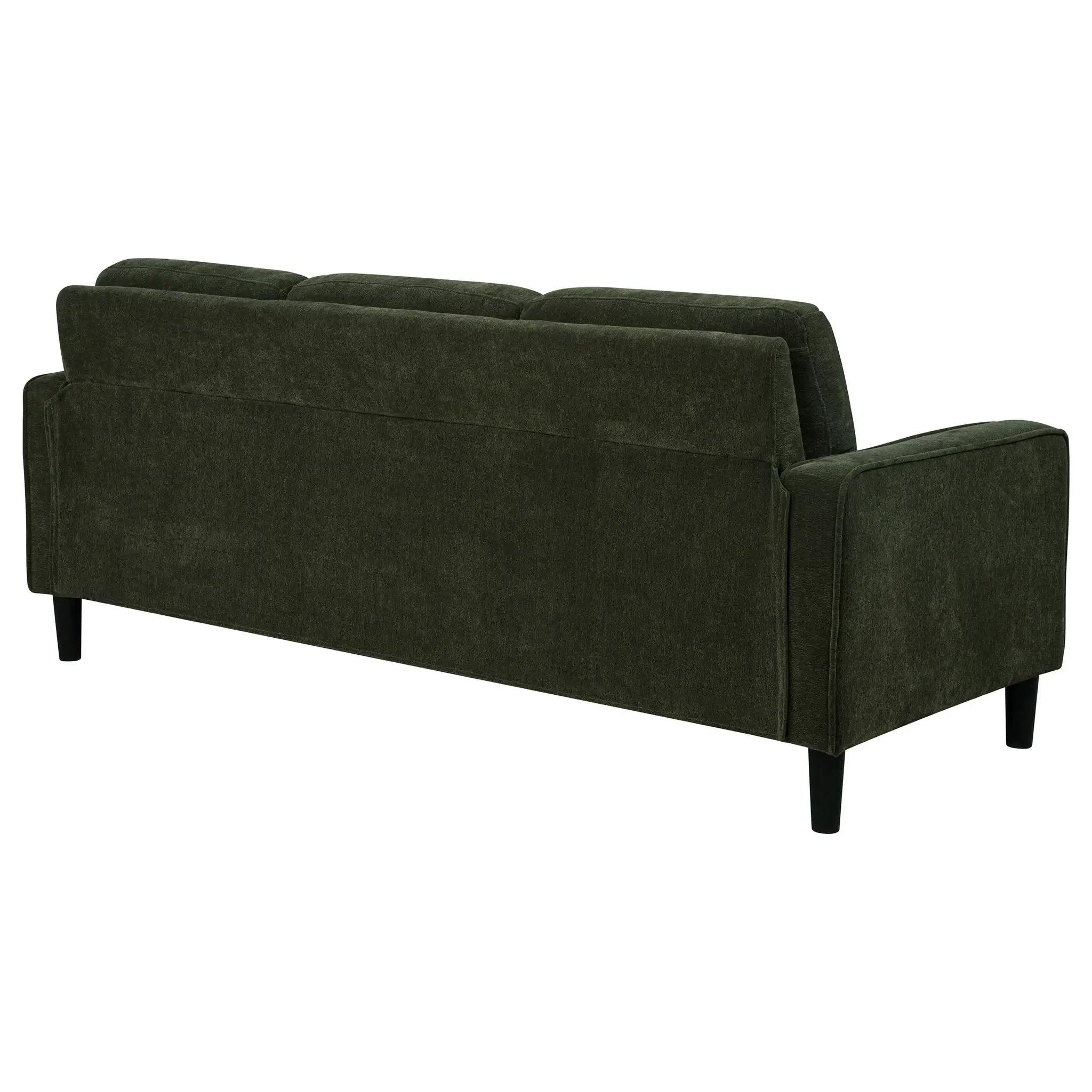 Ruth 77-inch Fabric Upholstered Track Arm Sofa Matcha Green by Unique Piece Furniture