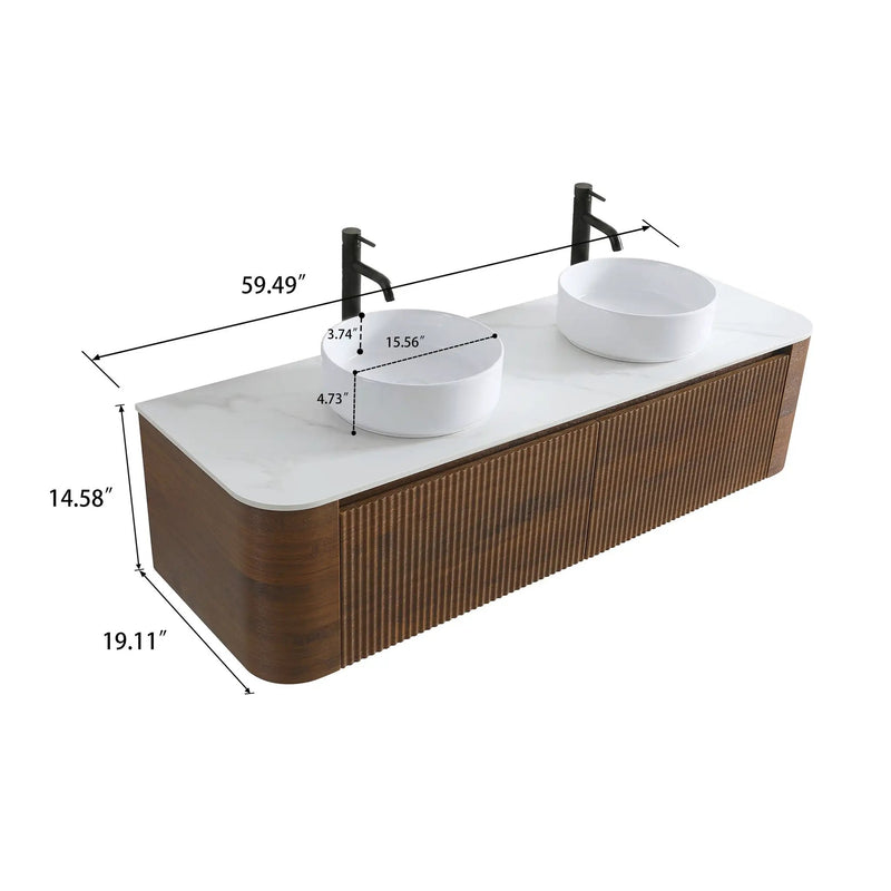Erba 60 Inch Bathroom Vanity With Sink by HouseOfZazla