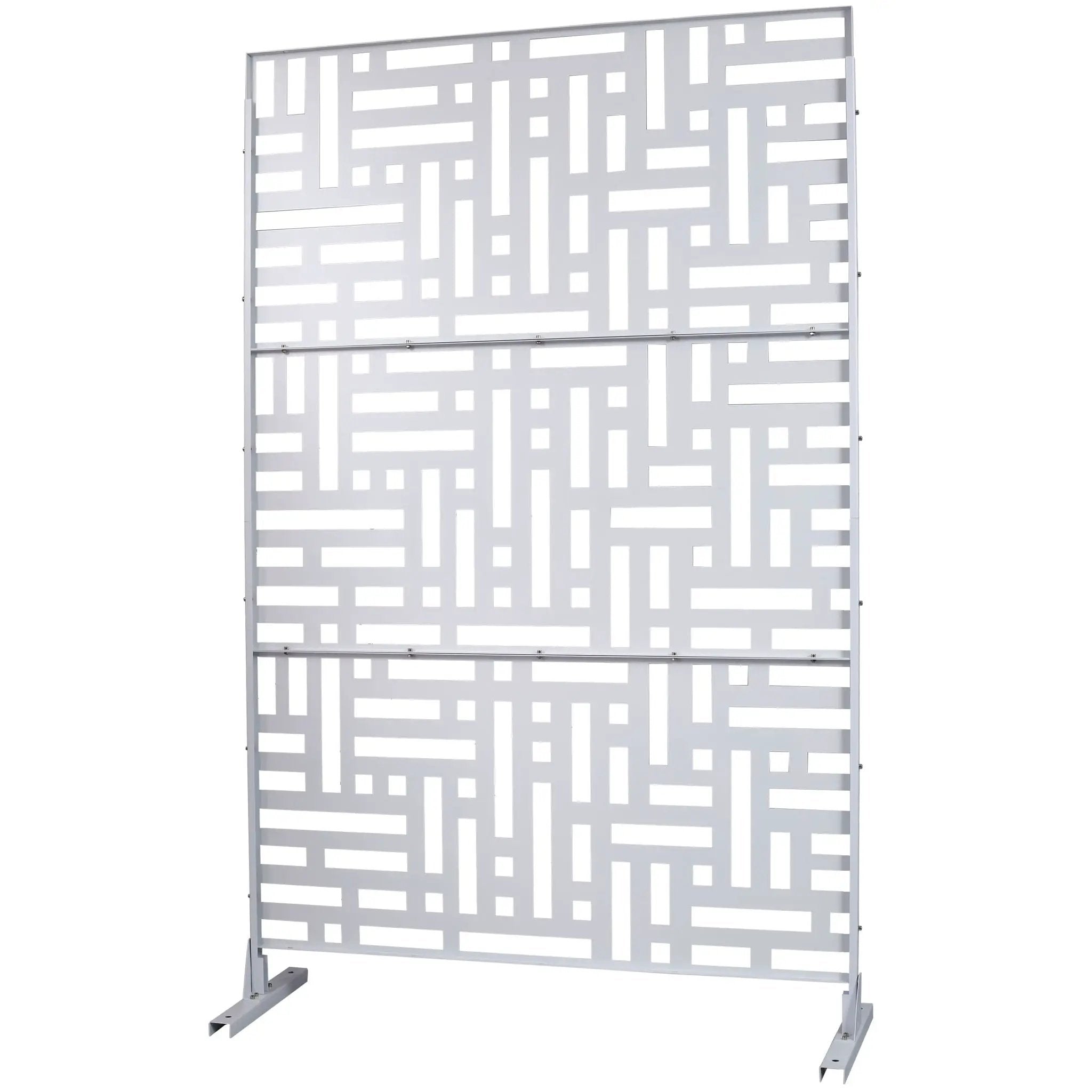 Decorative Freestanding Metal Privacy Screen For Indoor & Outdoor Use by Unique Piece Furniture