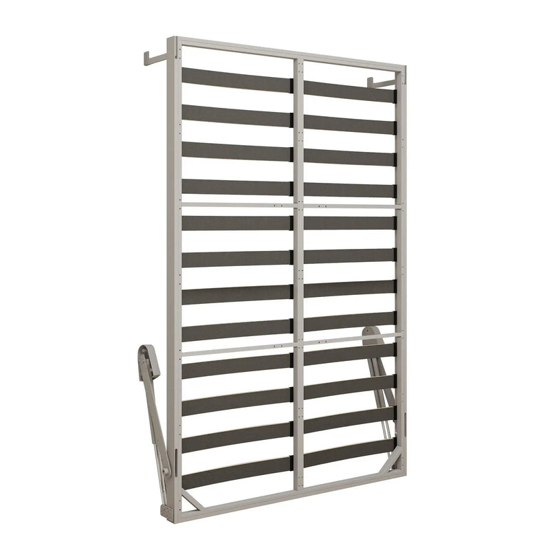 Queen Size Vertical Murphy Wall Cabinet Folding Bed With Automatic Legs - Gray by HouseOfZazla