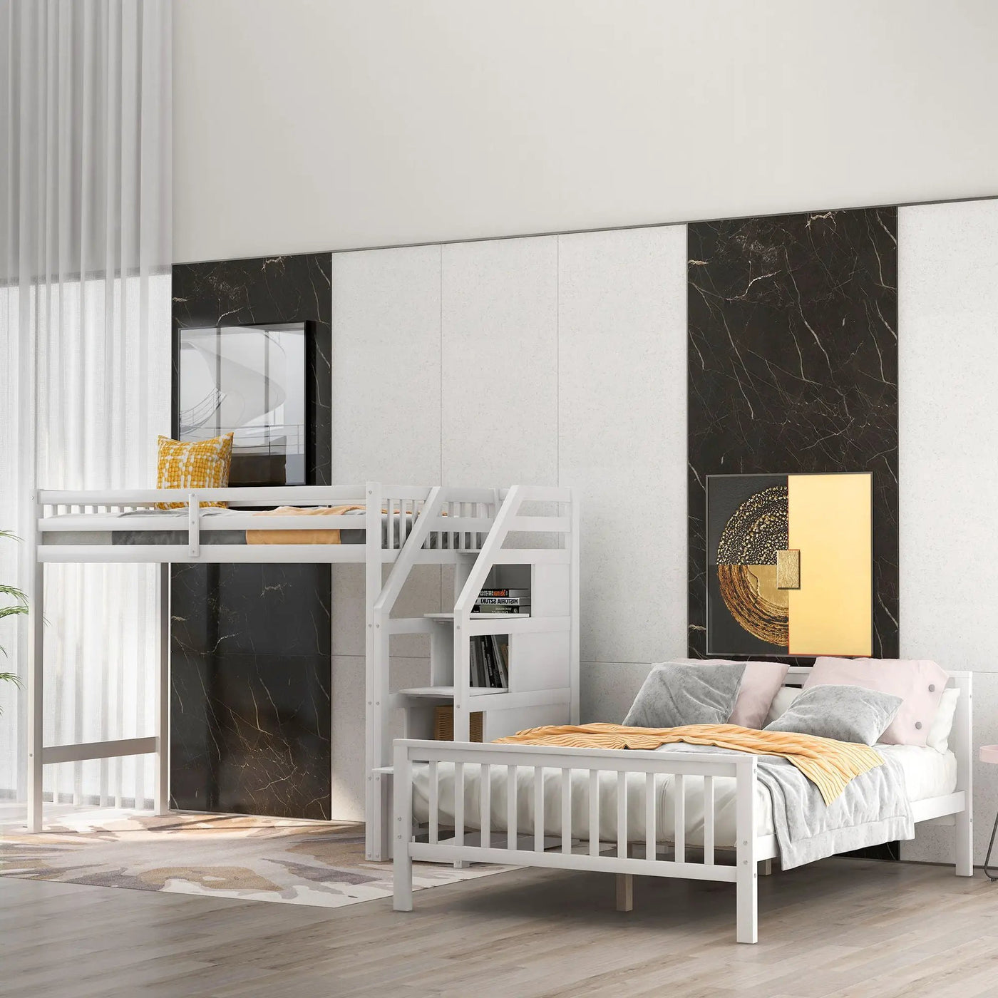 Loft Bed With Staircase And Storage by Unique Piece Furniture