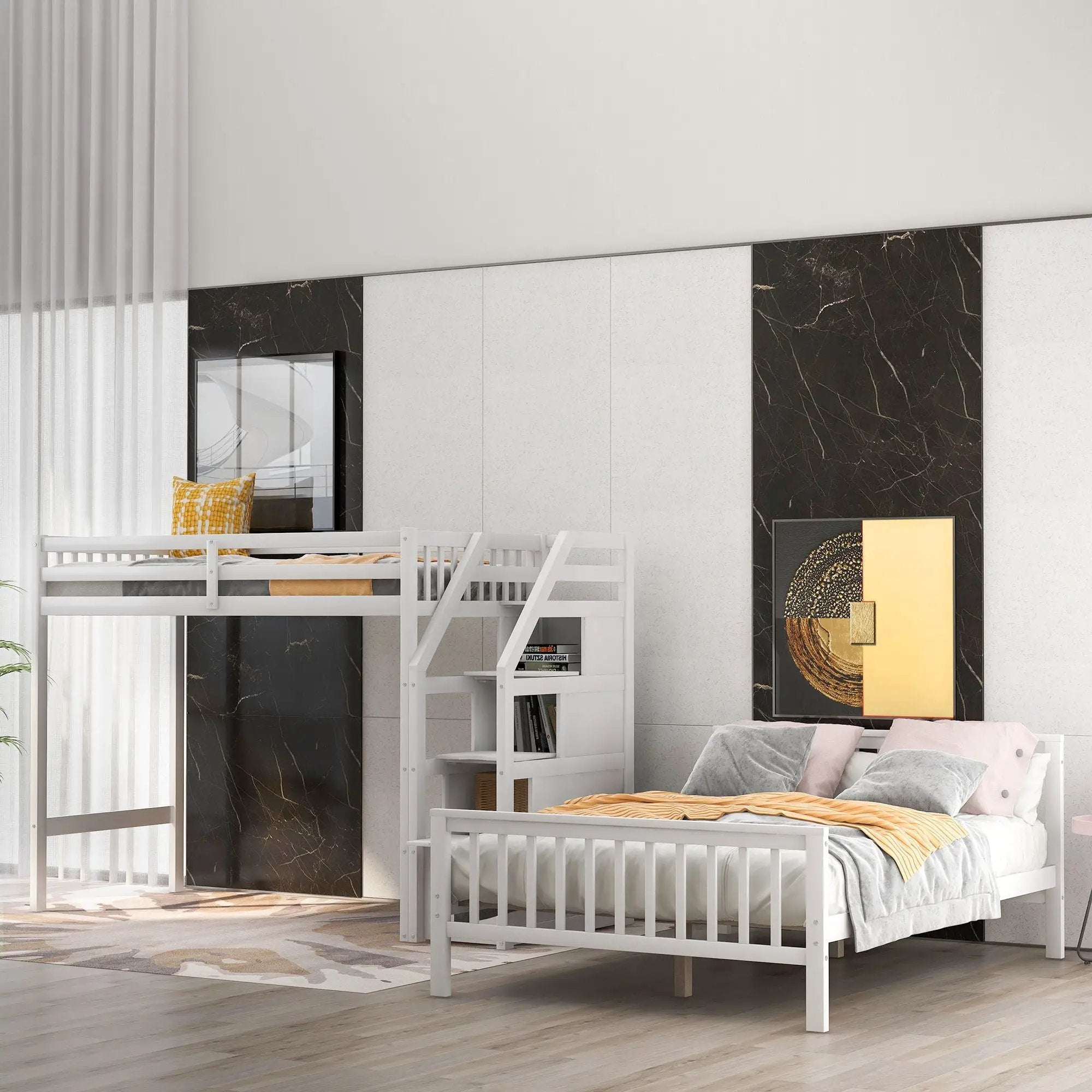 Loft Bed With Staircase And Storage by Unique Piece Furniture