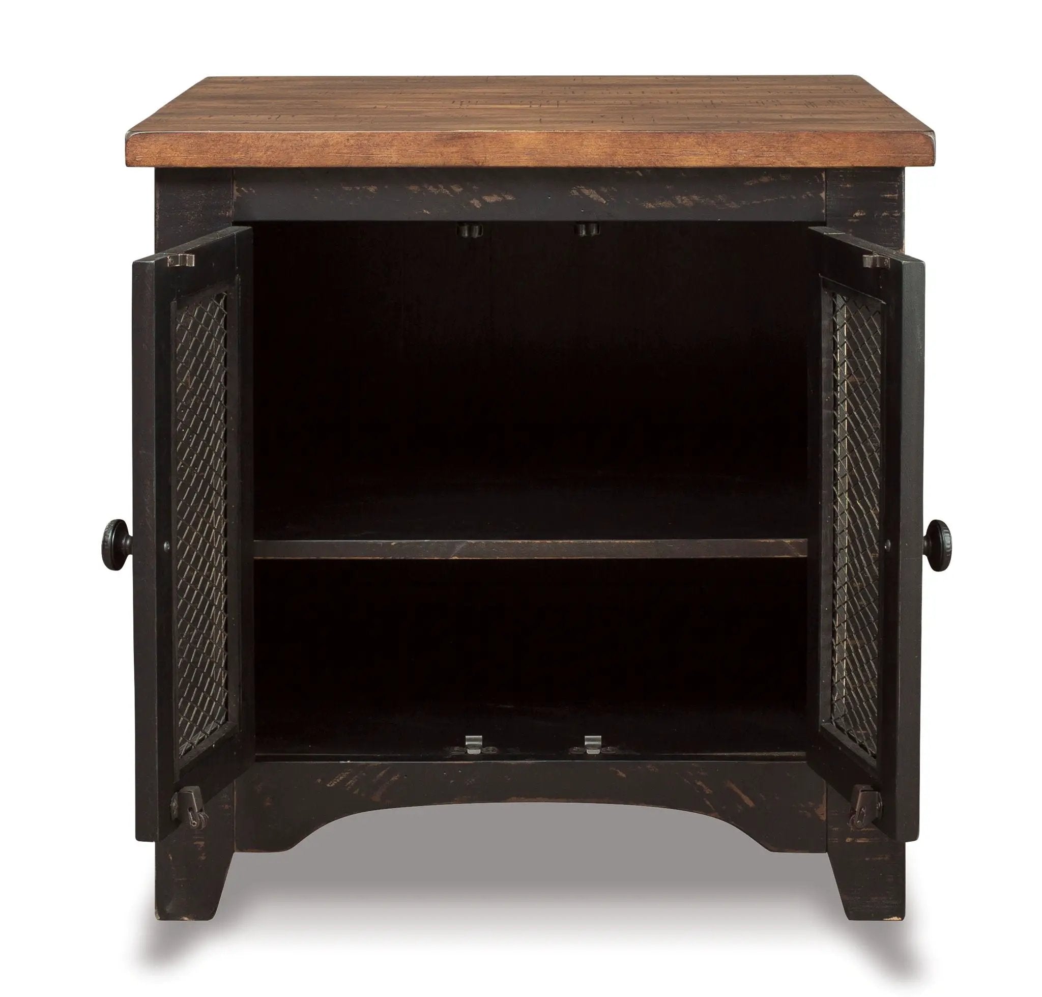 Valebeck - Rectangular End Table - Black / Brown by Unique Piece Furniture