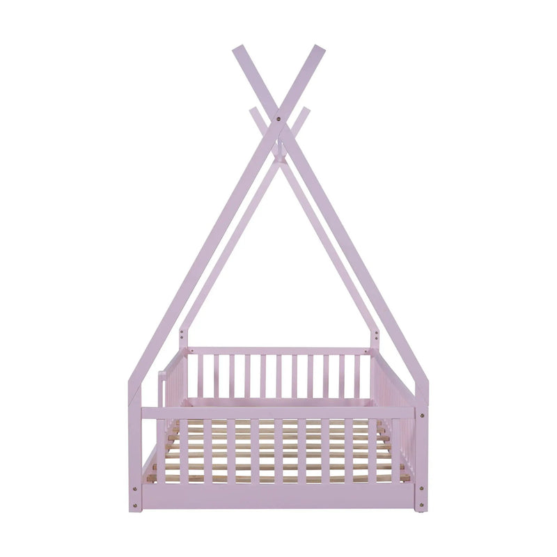 House Shaped Design Bed With Fence