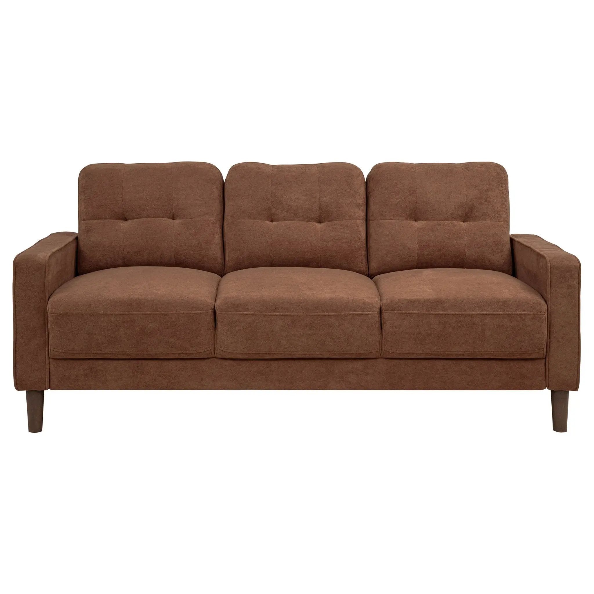 Bowen II 3-piece Fabric Upholstered Track Arm Sofa Set Rust by Unique Piece Furniture