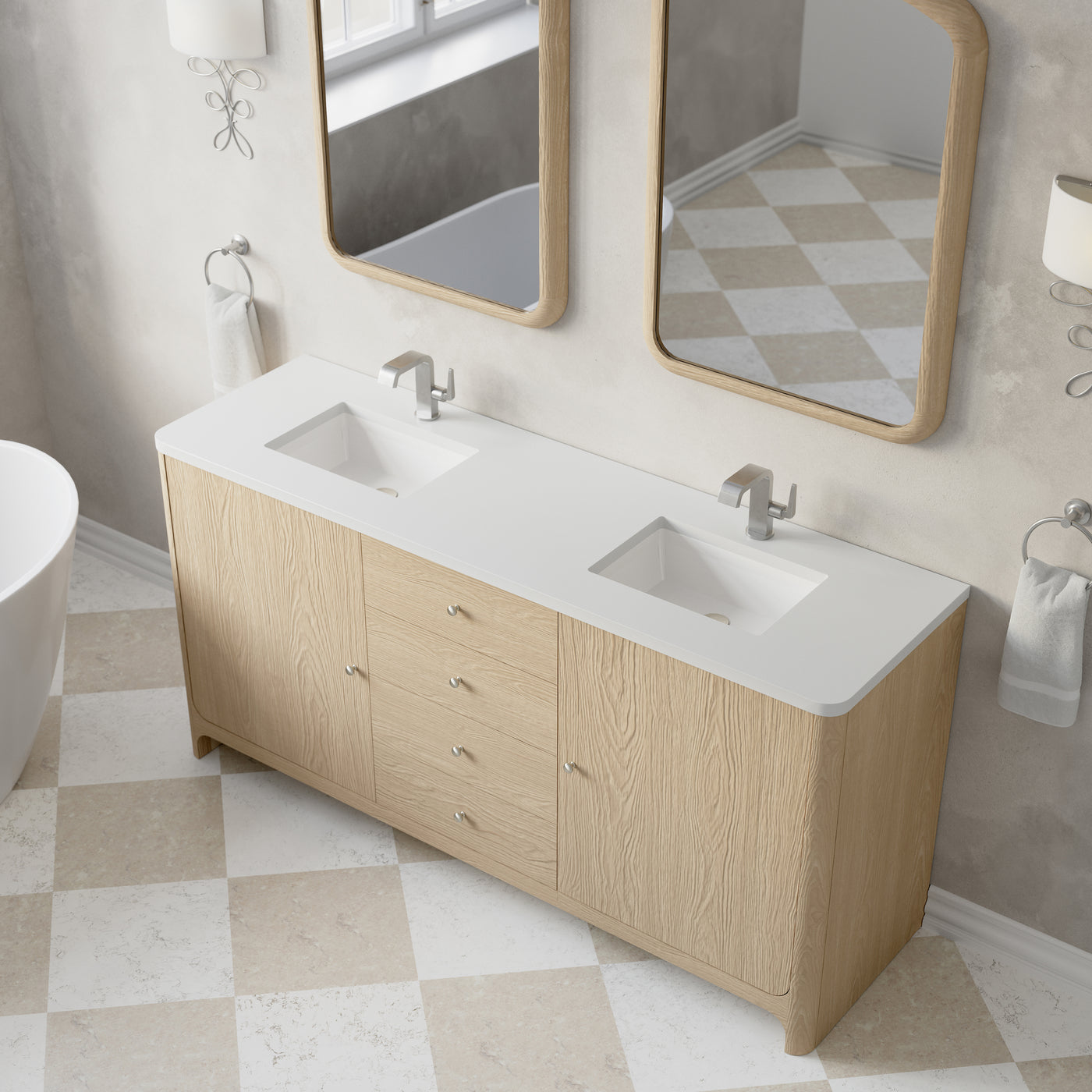 James Martin Gracyn 72" Double Bathroom Vanity, Coastal Driftwood, view 21