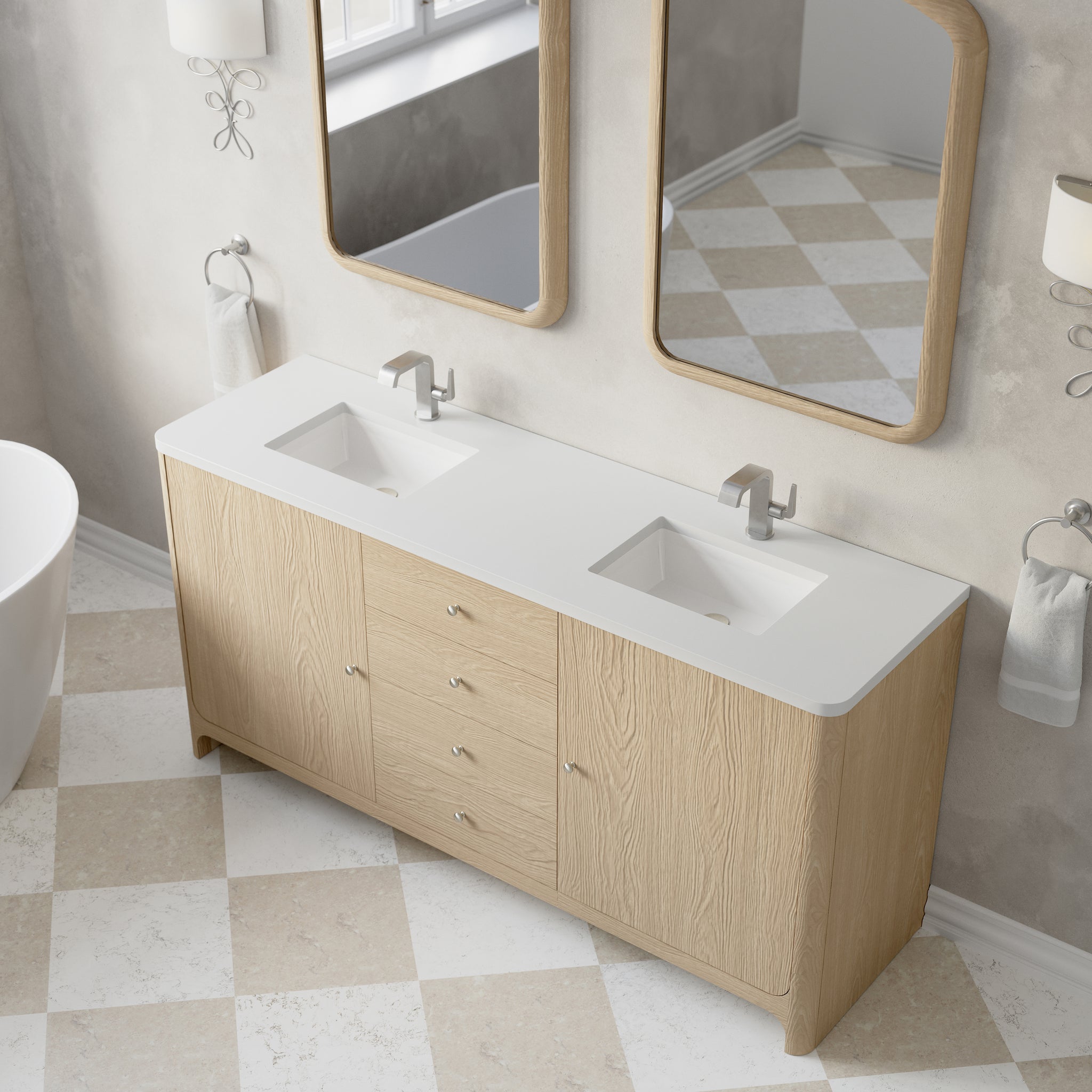 James Martin Gracyn 72" Double Bathroom Vanity, Coastal Driftwood, view 21