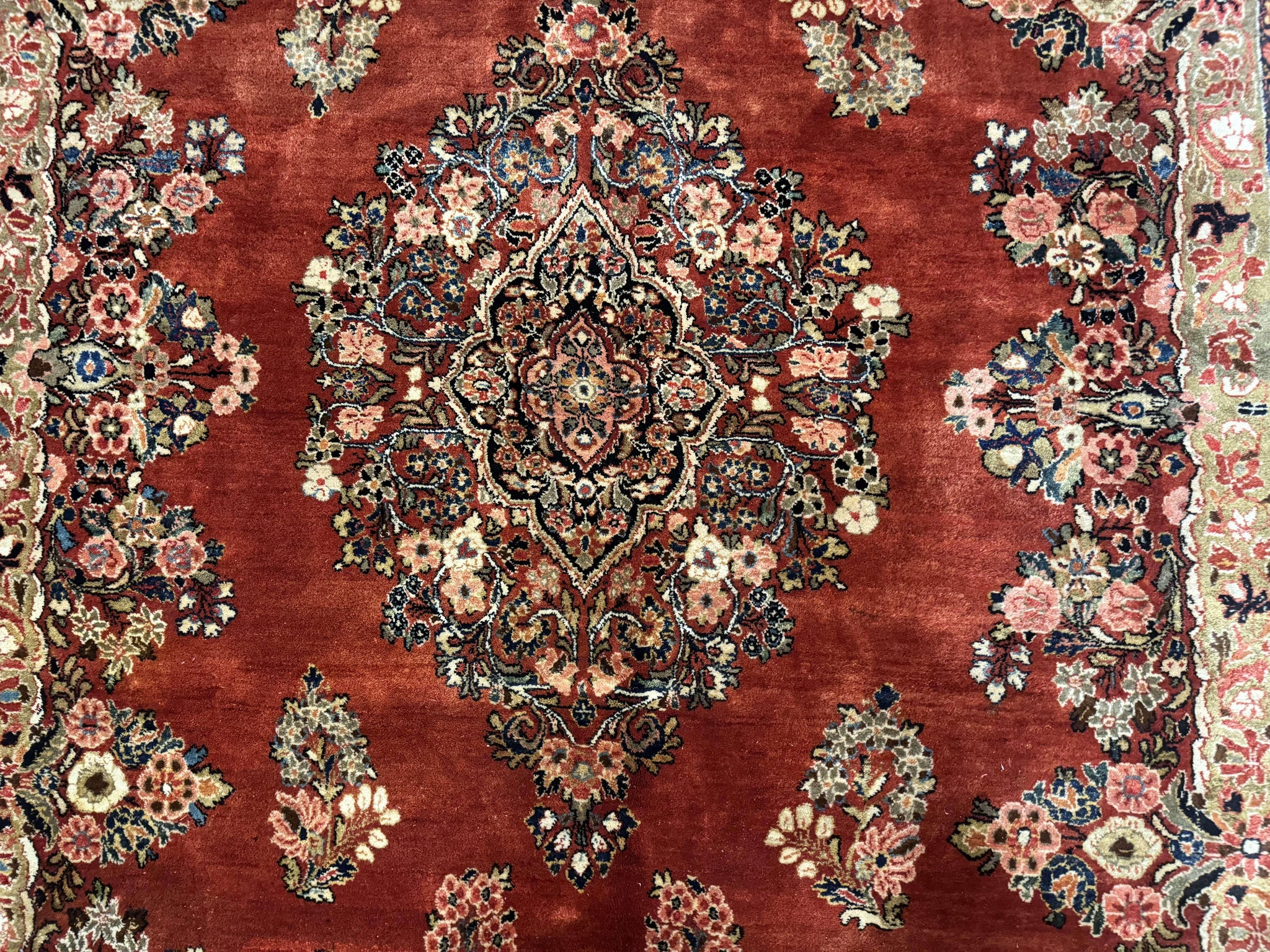 Antique Persian Sarouk Rug 9x12 by Jewel Rugs