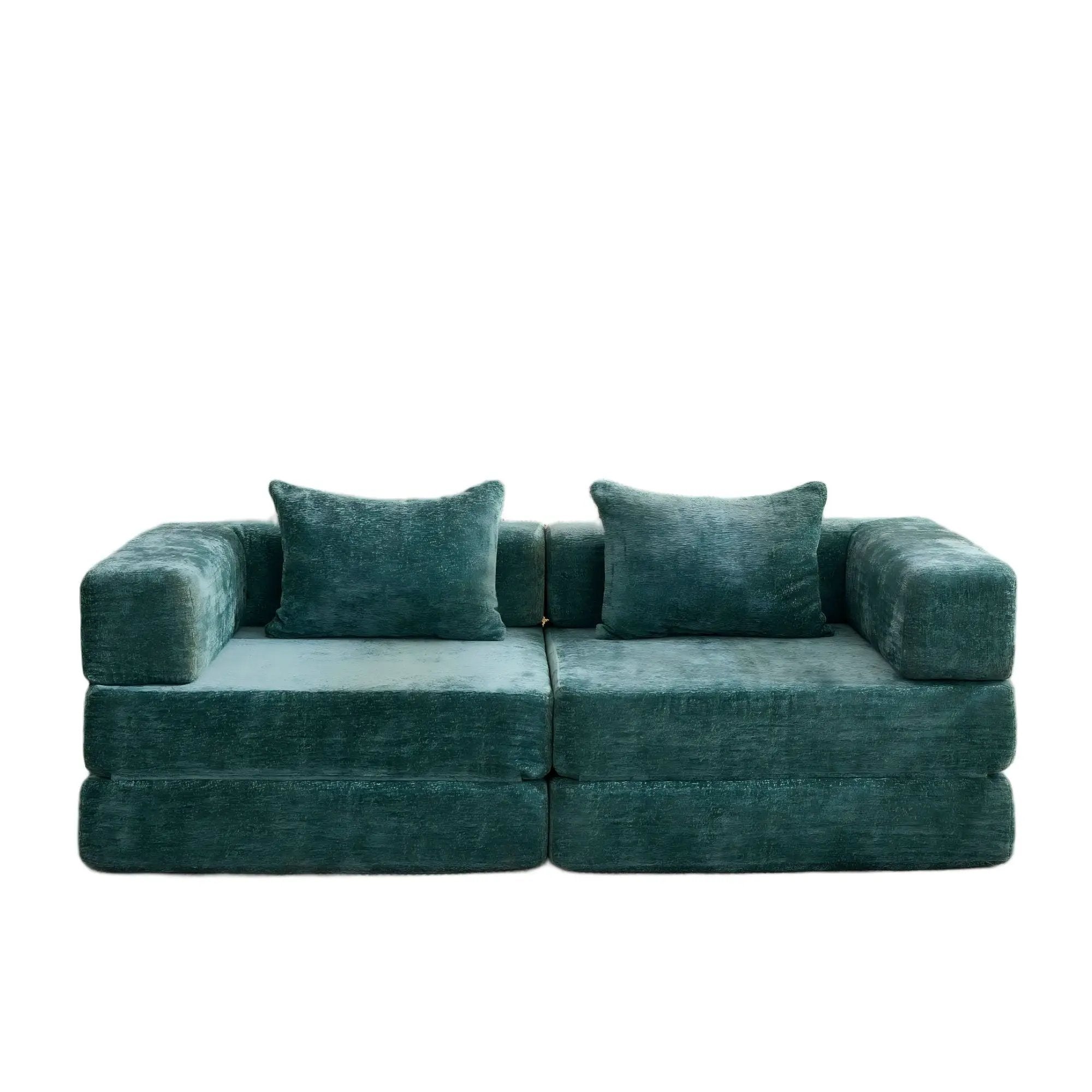 Convertible Floor Sofa Bed With Pillow Back Support Armrest by Unique Piece Furniture