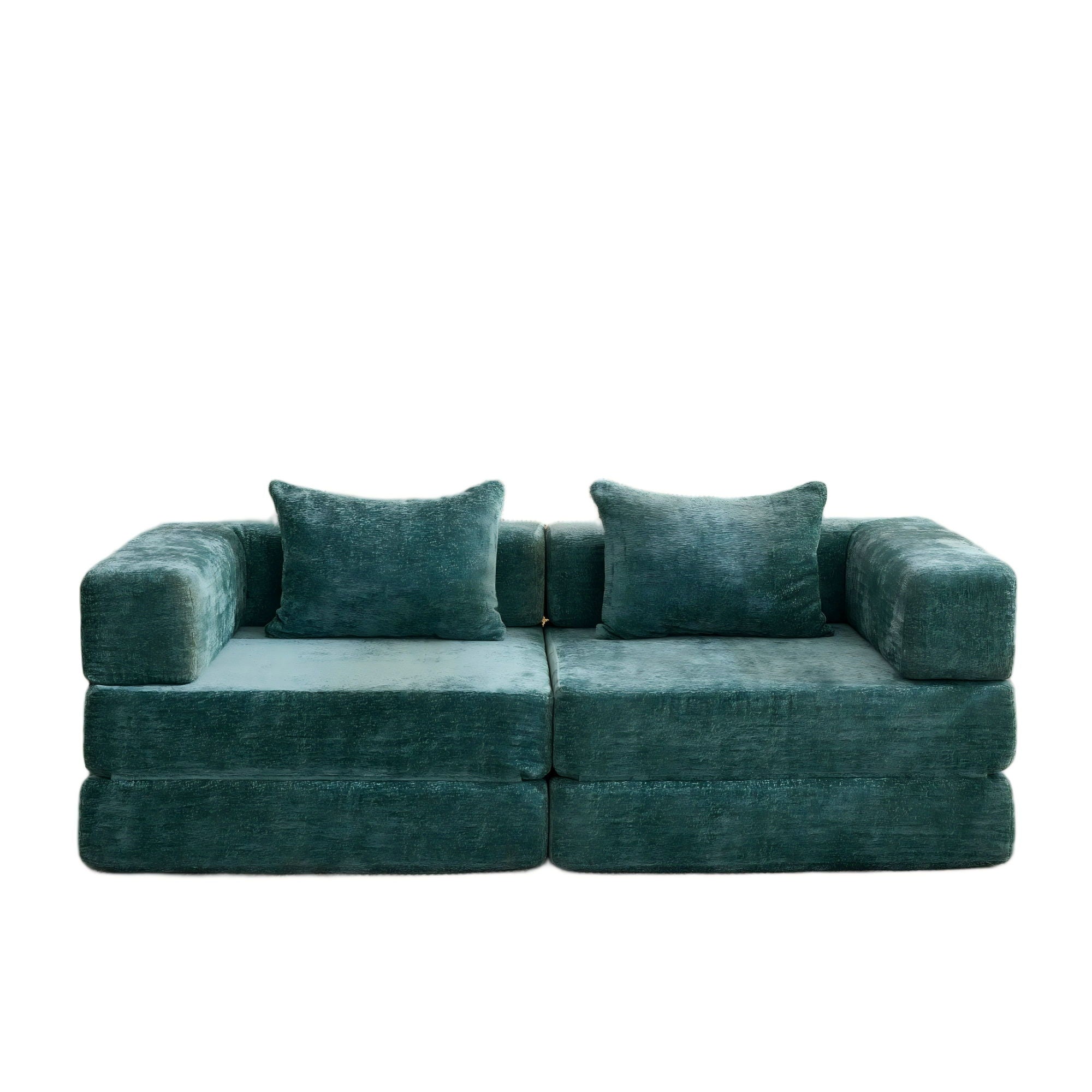 Convertible Floor Sofa Bed With Pillow Back Support Armrest by HouseOfZazla