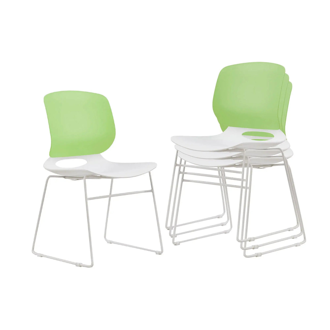 Ergonomic Backrest Stacking Chairs (Set of 4) by Unique Piece Furniture