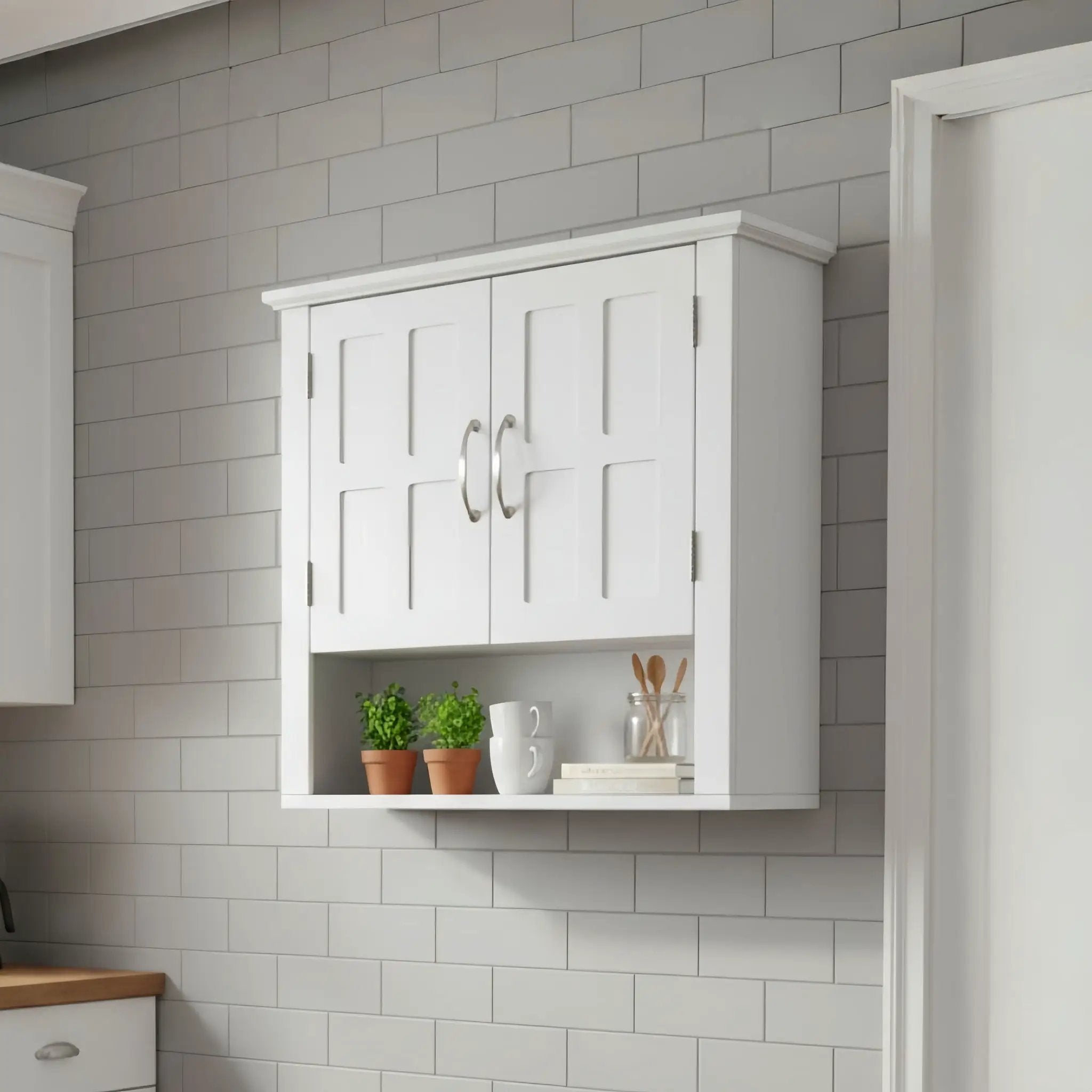 Multi Functional Wall Mounted Cabinet With Adjustable Shelves For Bathroom by HouseOfZazla